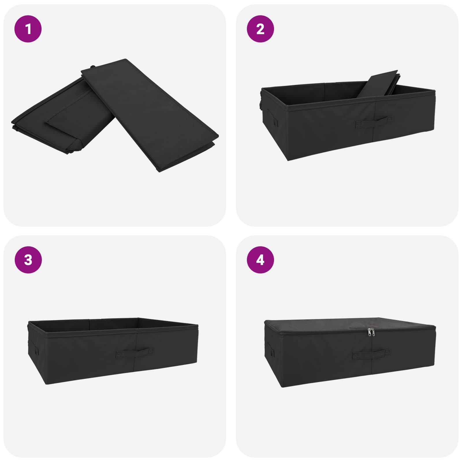 Opbergbox 6 pcs Antracietkleurig 70 x 40 x 18 cm Nonwoven stof is nu te koop bij PeponiXL, paradijselijk wonen!