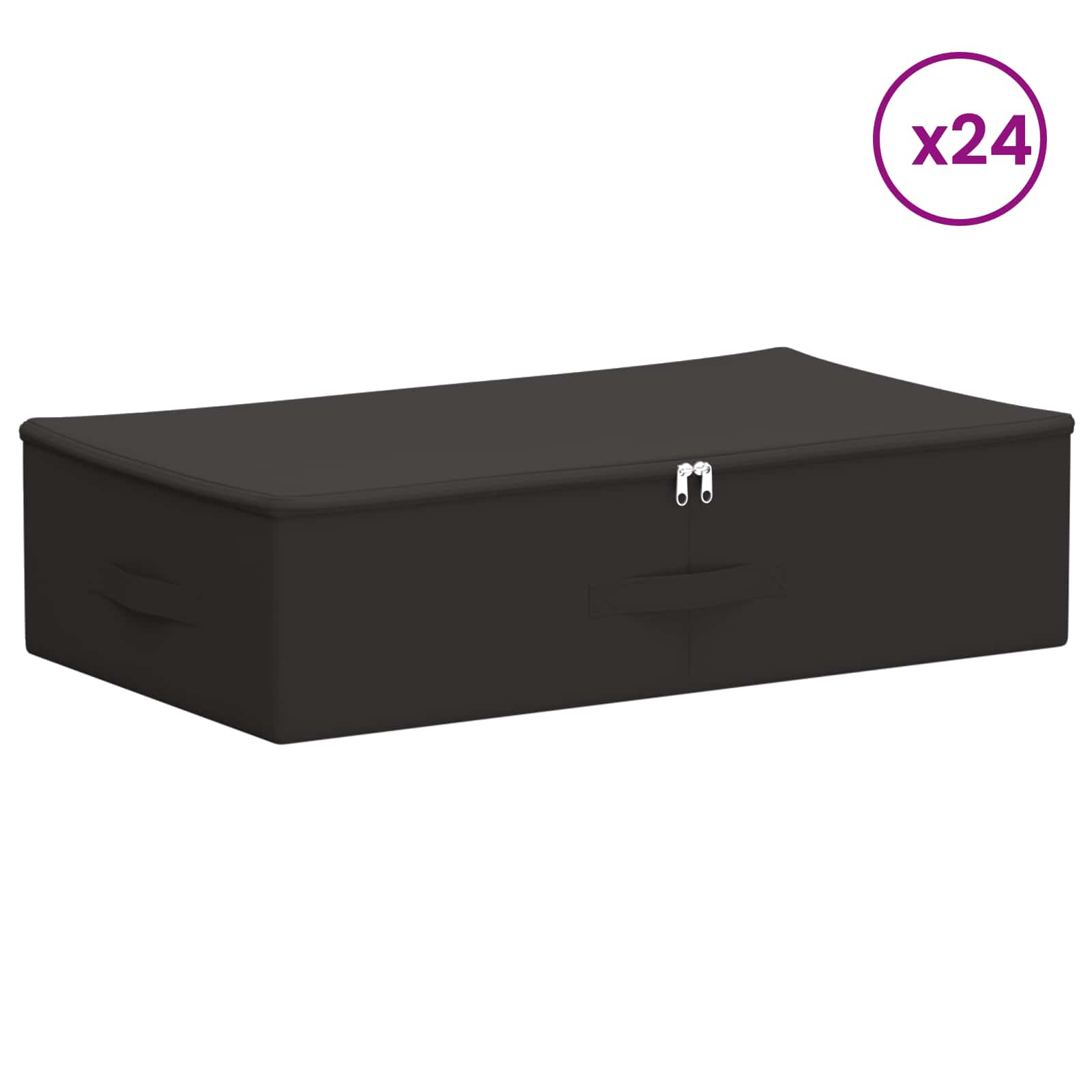 Opbergbox 24 pcs Antracietkleurig 70 x 40 x 18 cm Nonwoven stof is nu te koop bij PeponiXL, paradijselijk wonen!