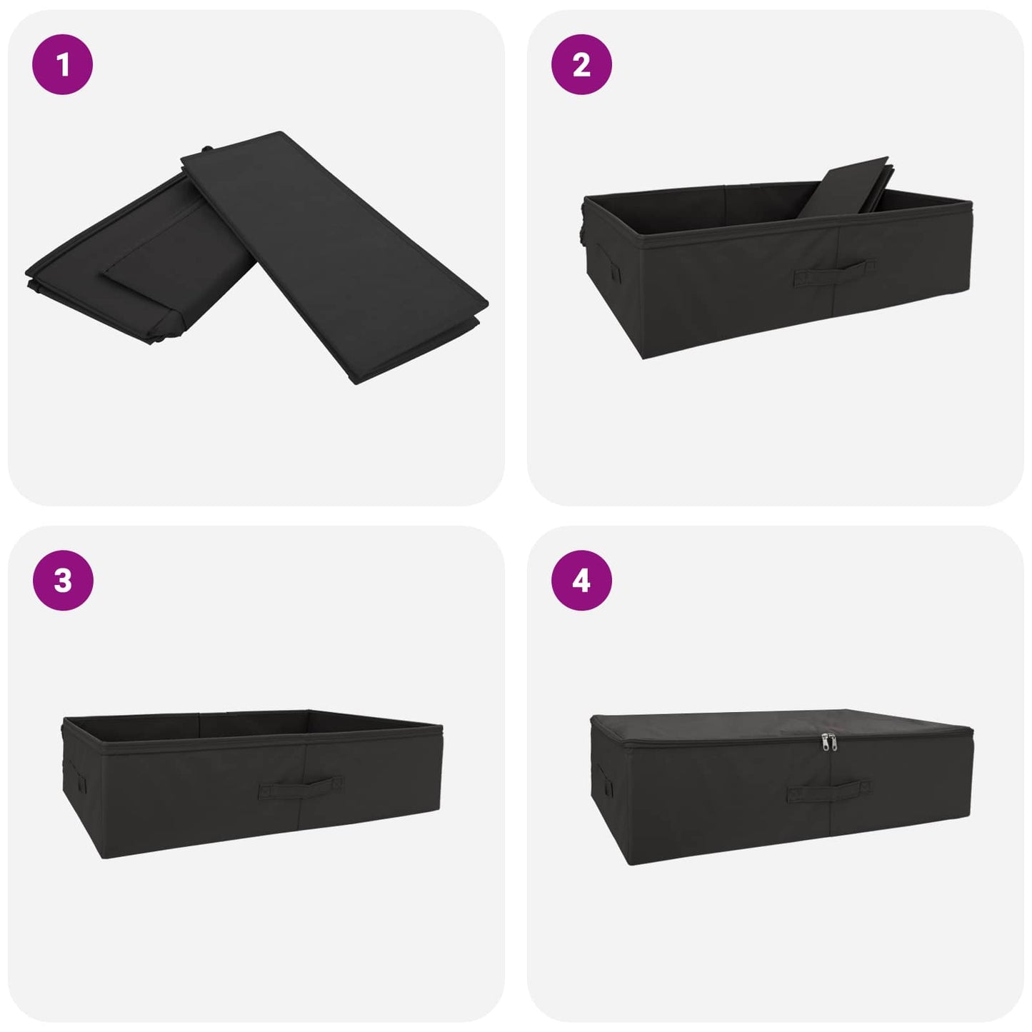 Opbergbox 24 pcs Antracietkleurig 70 x 40 x 18 cm Nonwoven stof is nu te koop bij PeponiXL, paradijselijk wonen!