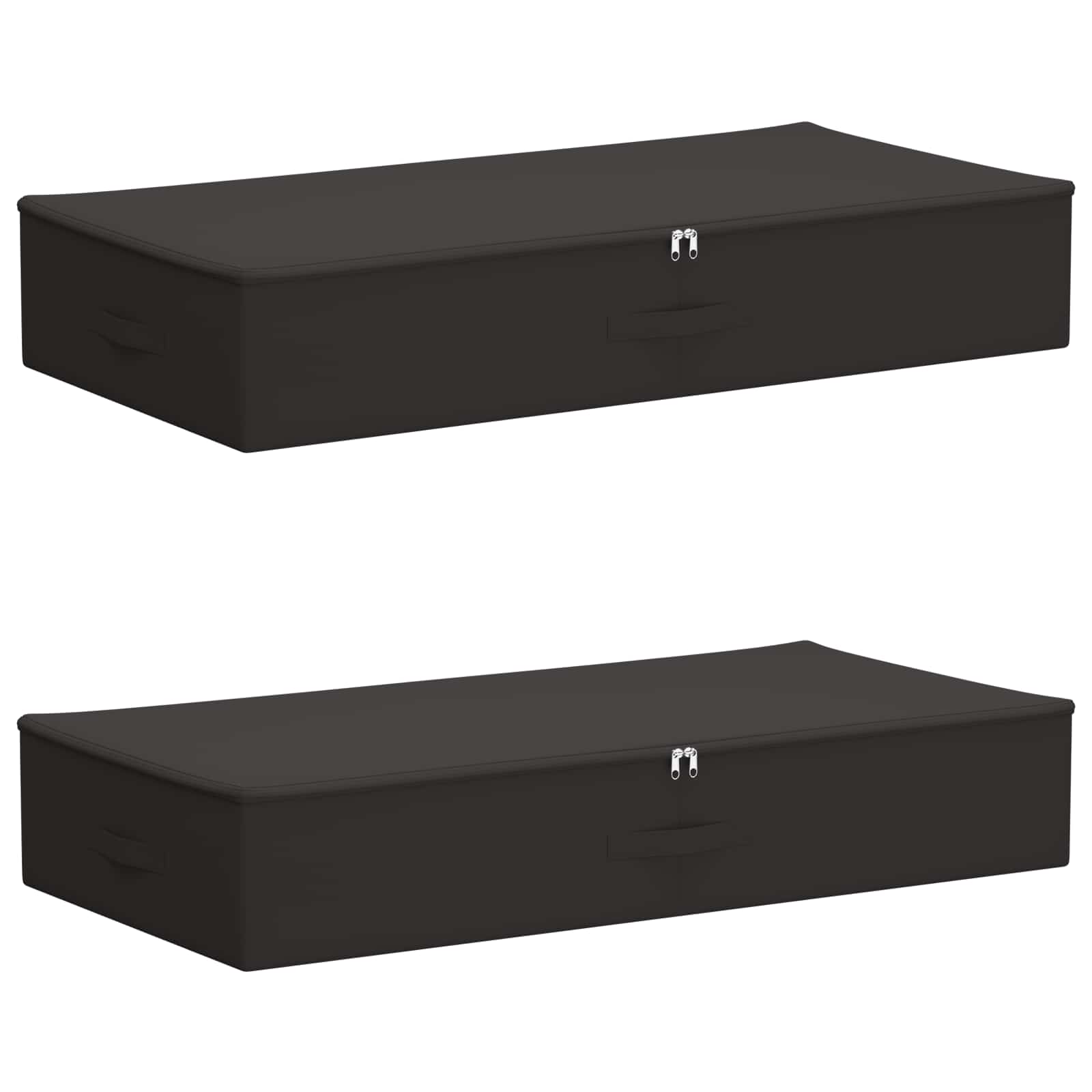 Opbergbox 2 pcs Antracietkleurig 100 x 50 x 18 cm Nonwoven stof is nu te koop bij PeponiXL, paradijselijk wonen!