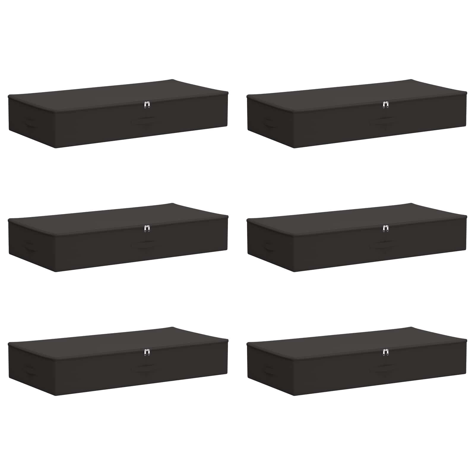 Opbergbox 6 pcs Antracietkleurig 100 x 50 x 18 cm Nonwoven stof is nu te koop bij PeponiXL, paradijselijk wonen!