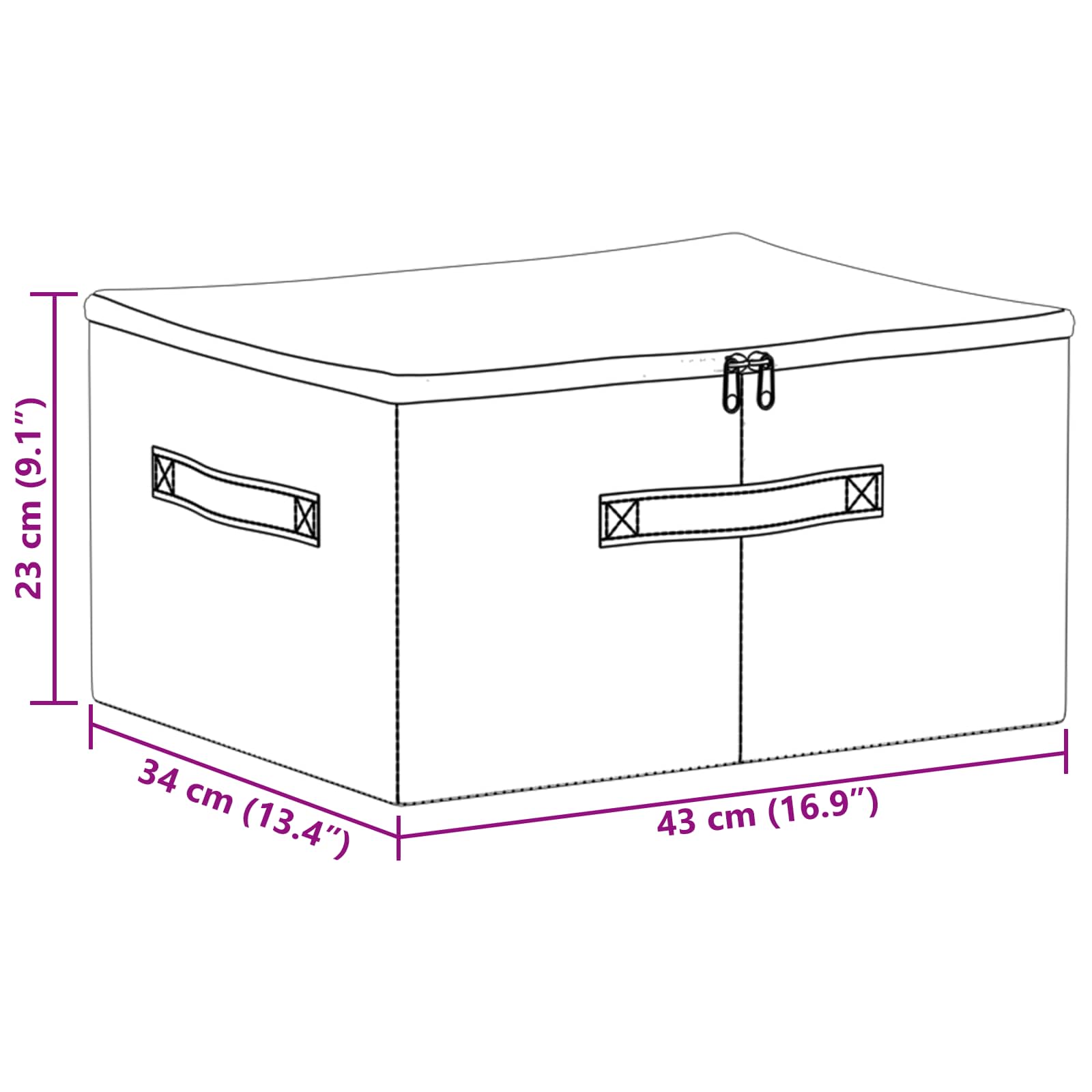Opbergbox 24 pcs Crèmekleurig 43 x 34 x 23 cm Nonwoven stof is nu te koop bij PeponiXL, paradijselijk wonen!