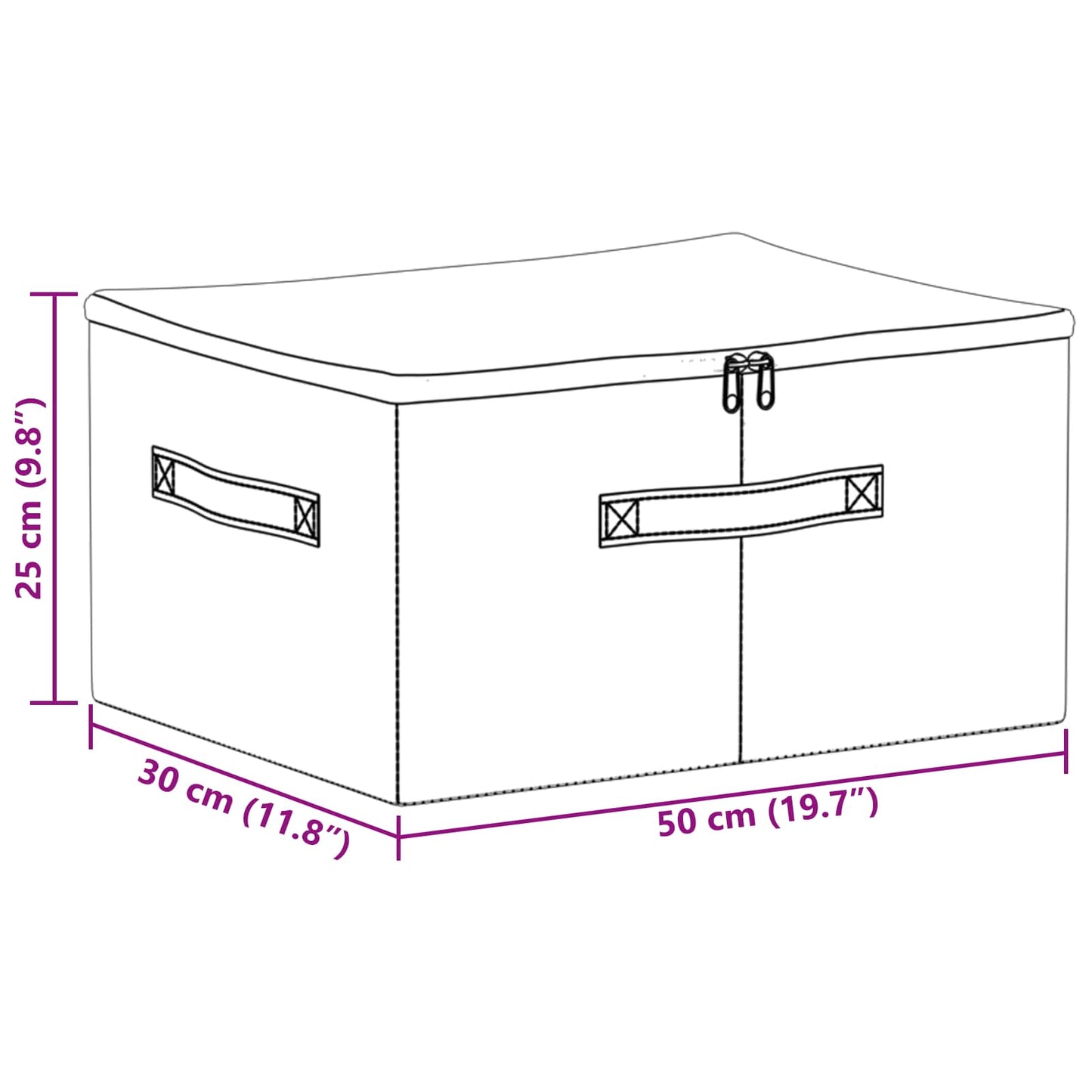 Opbergbox 24 pcs Crèmekleurig 50 x 30 x 25 cm Nonwoven stof is nu te koop bij PeponiXL, paradijselijk wonen!