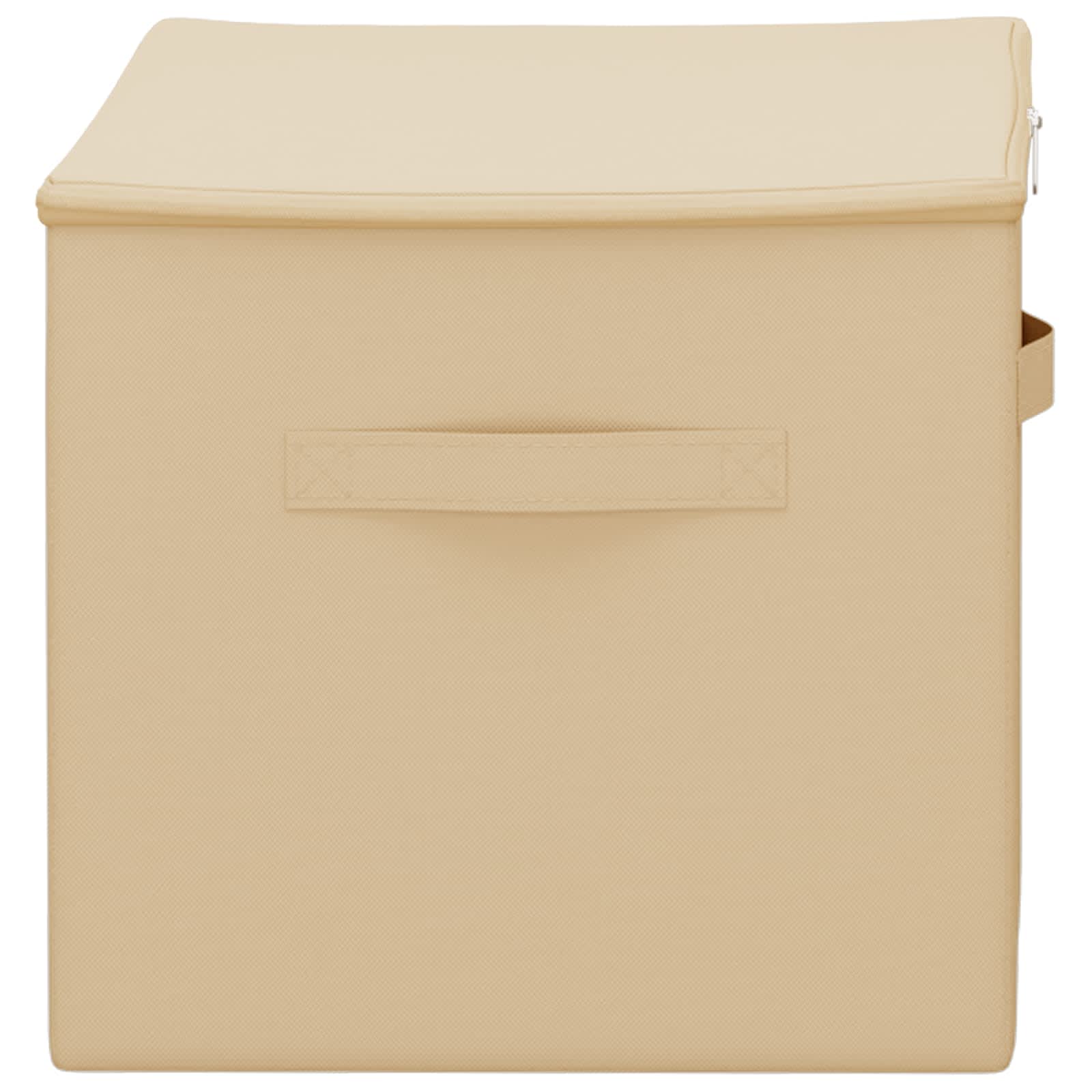 Opbergbox 2 pcs Crèmekleurig 55 x 35 x 32 cm Nonwoven stof is nu te koop bij PeponiXL, paradijselijk wonen!