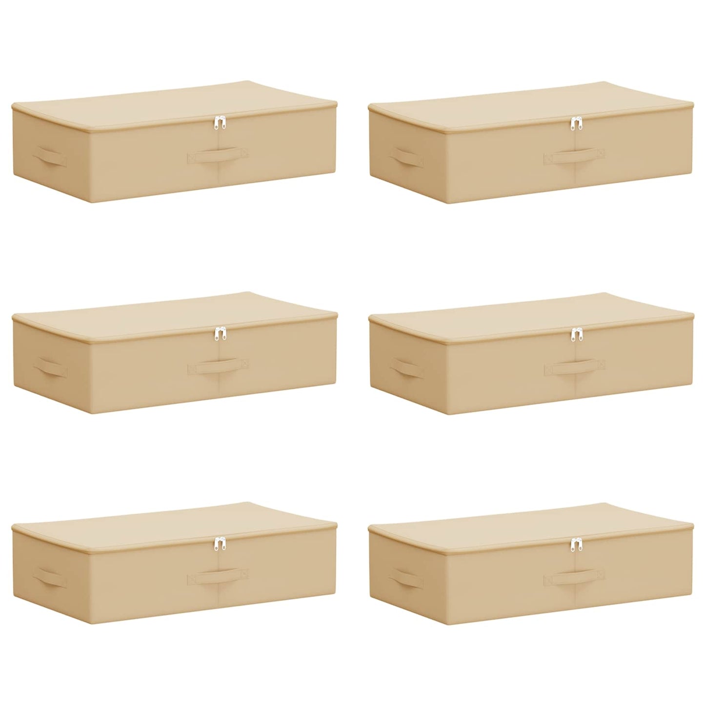 Opbergbox 6 pcs Crèmekleurig 70 x 40 x 18 cm Nonwoven stof is nu te koop bij PeponiXL, paradijselijk wonen!