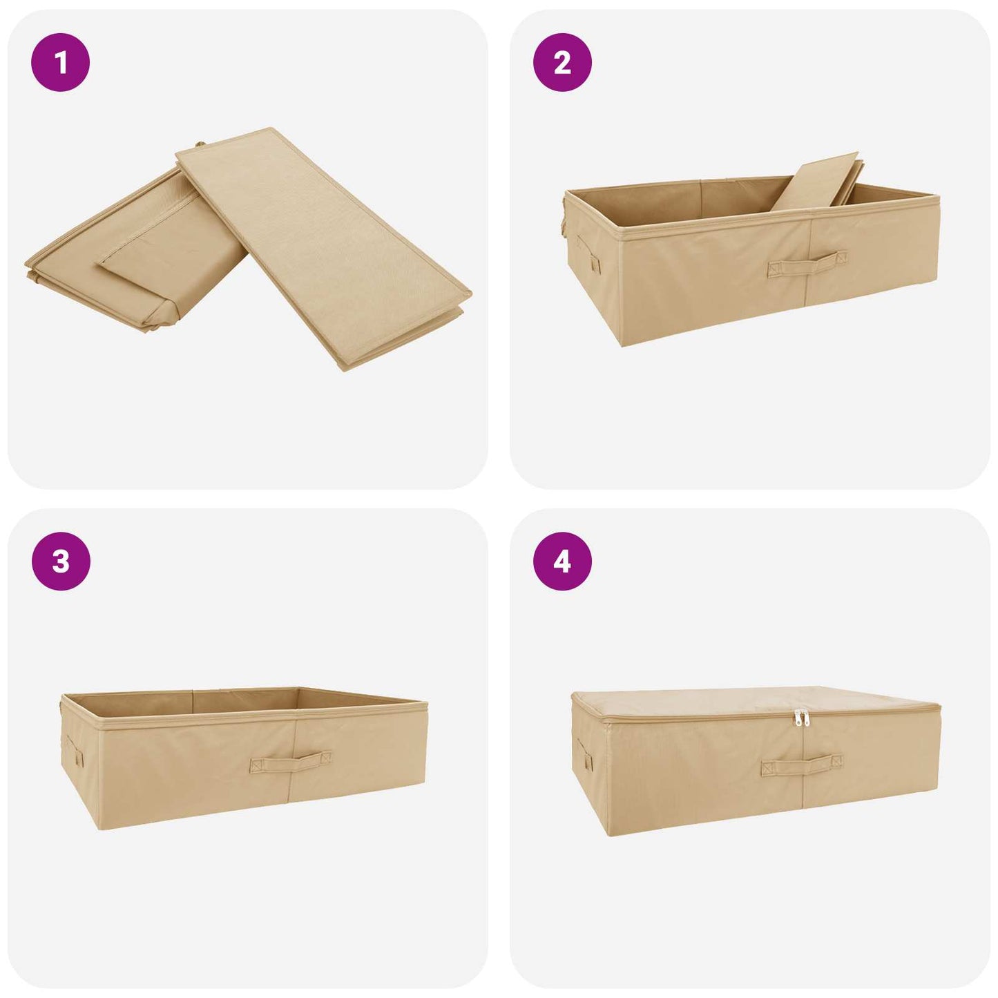 Opbergbox 6 pcs Crèmekleurig 70 x 40 x 18 cm Nonwoven stof is nu te koop bij PeponiXL, paradijselijk wonen!