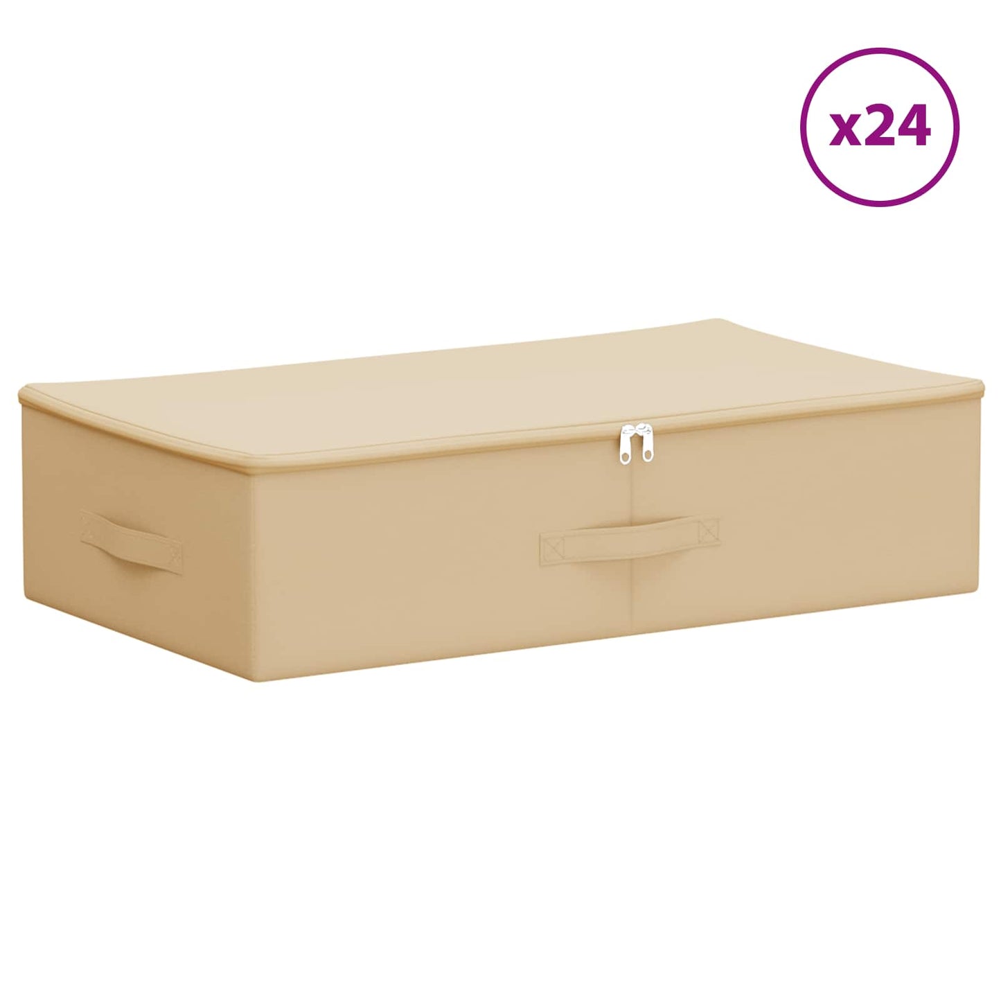 Opbergbox 24 pcs Crèmekleurig 70 x 40 x 18 cm Nonwoven stof is nu te koop bij PeponiXL, paradijselijk wonen!