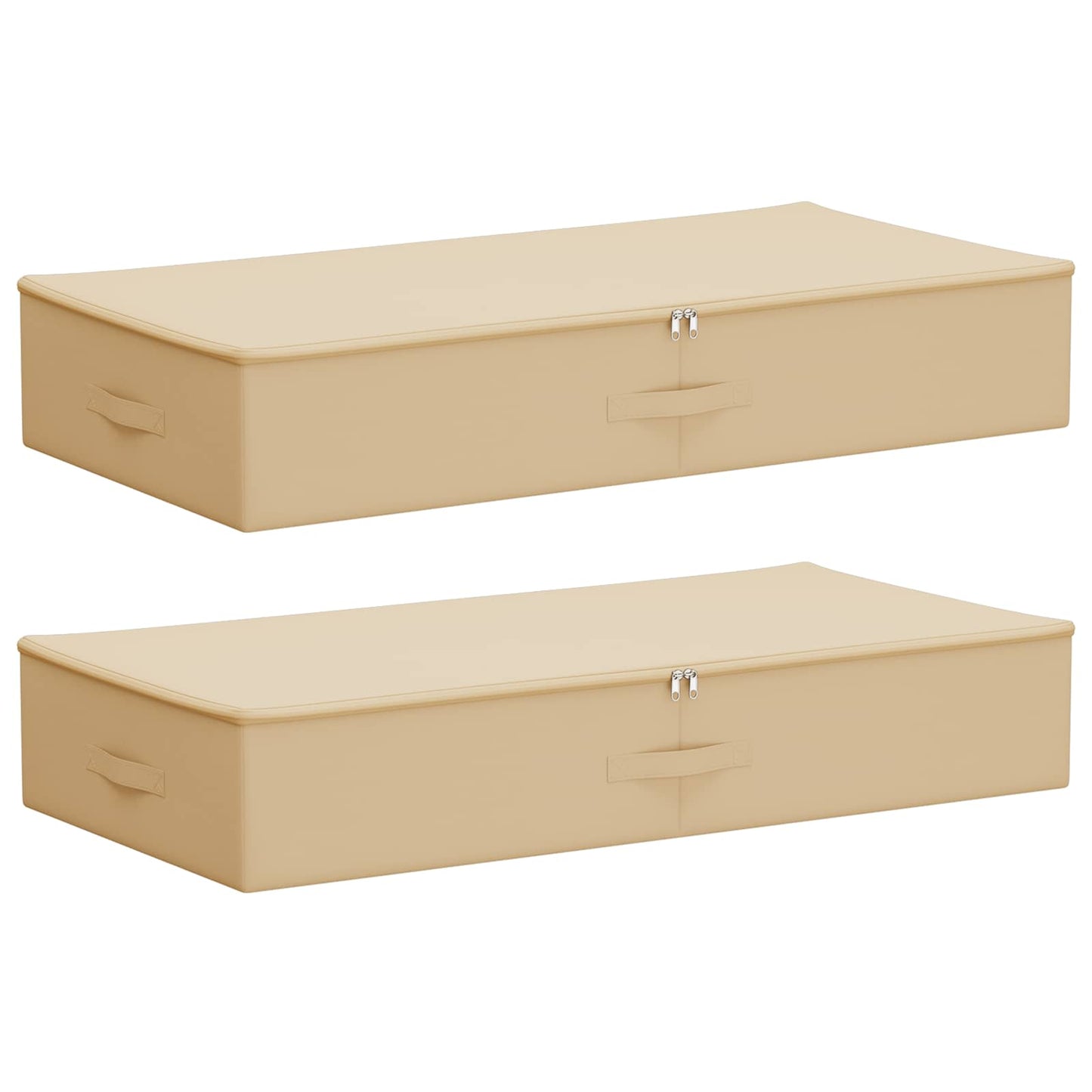 Opbergbox 2 pcs Crèmekleurig 90 x 48 x 15 cm Nonwoven stof is nu te koop bij PeponiXL, paradijselijk wonen!