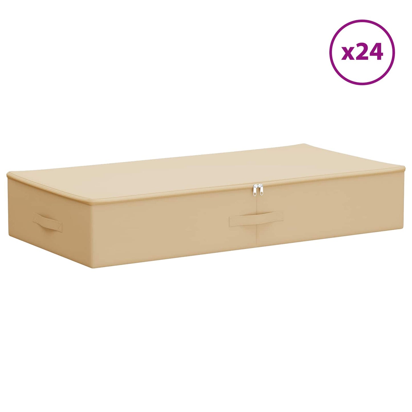 Opbergbox 24 pcs Crèmekleurig 90 x 48 x 15 cm Nonwoven stof is nu te koop bij PeponiXL, paradijselijk wonen!