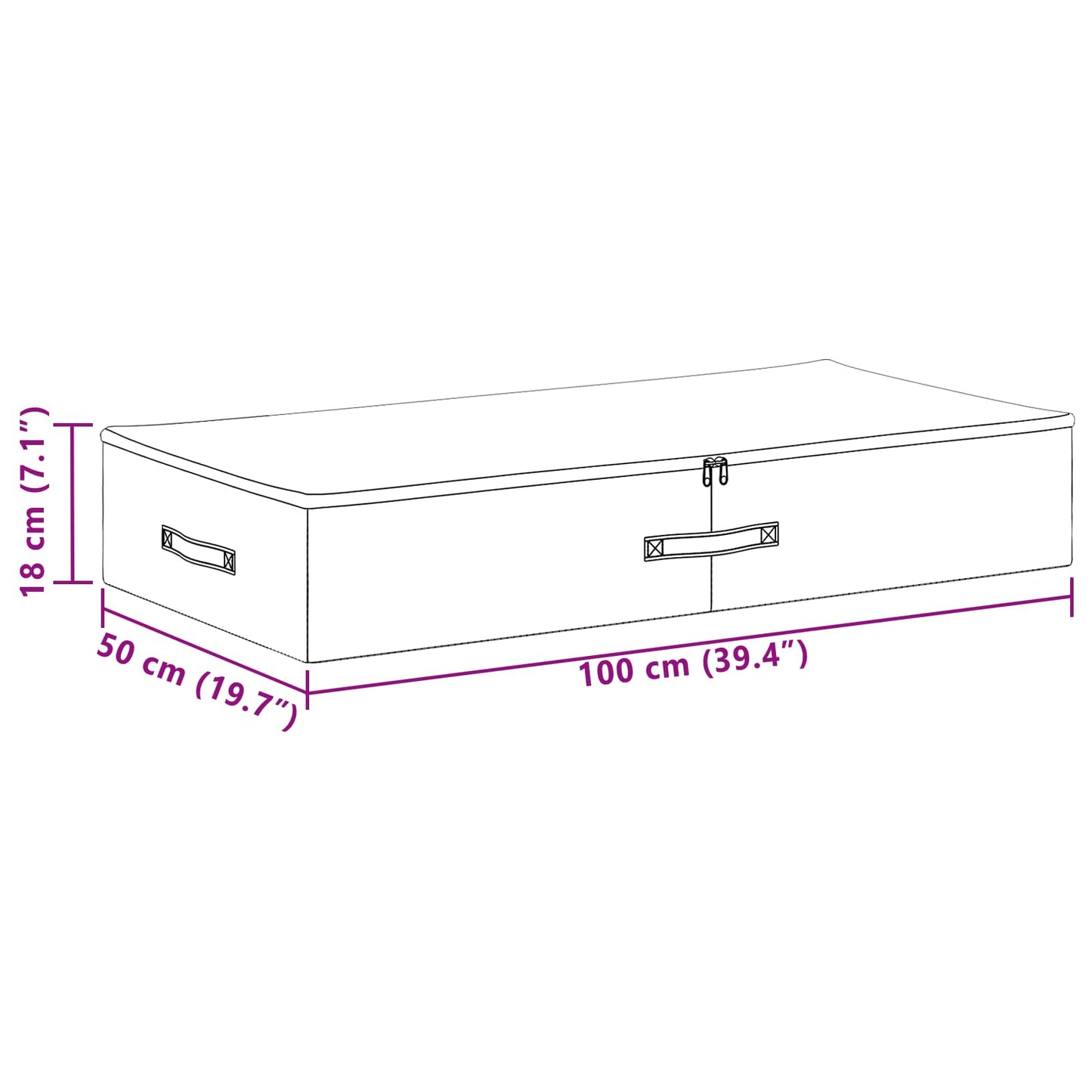 Opbergbox 6 pcs Crèmekleurig 100 x 50 x 18 cm Nonwoven stof is nu te koop bij PeponiXL, paradijselijk wonen!