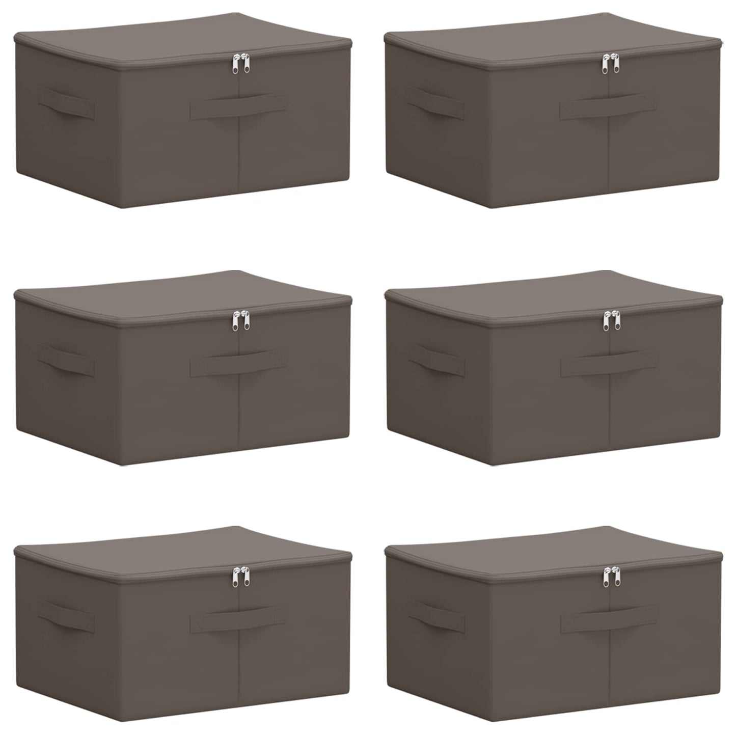 Opbergbox 6 pcs Grijs 43 x 34 x 23 cm Nonwoven stof is nu te koop bij PeponiXL, paradijselijk wonen!