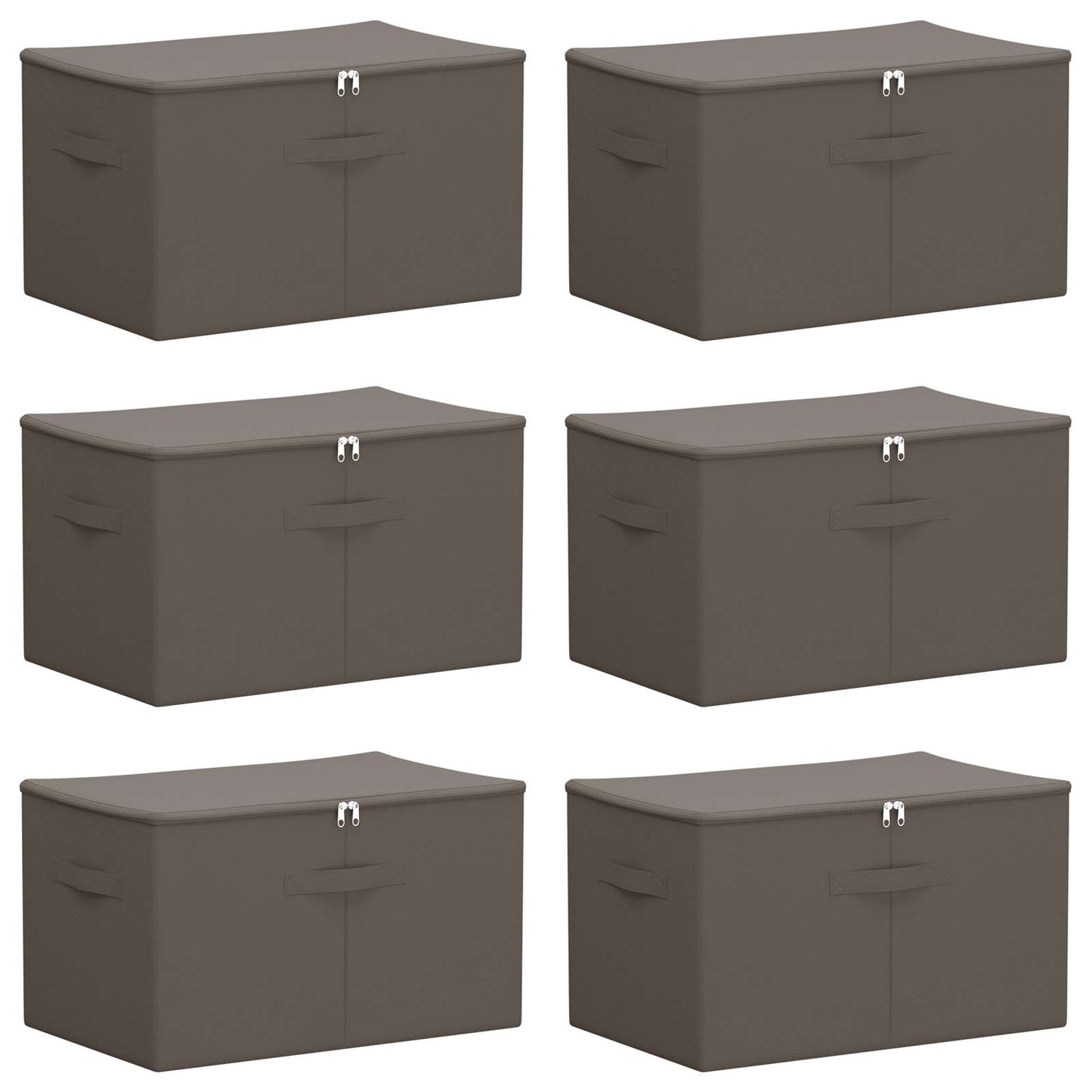 Opbergbox 6 pcs Antracietkleurig 55 x 35 x 32 cm Nonwoven stof is nu te koop bij PeponiXL, paradijselijk wonen!