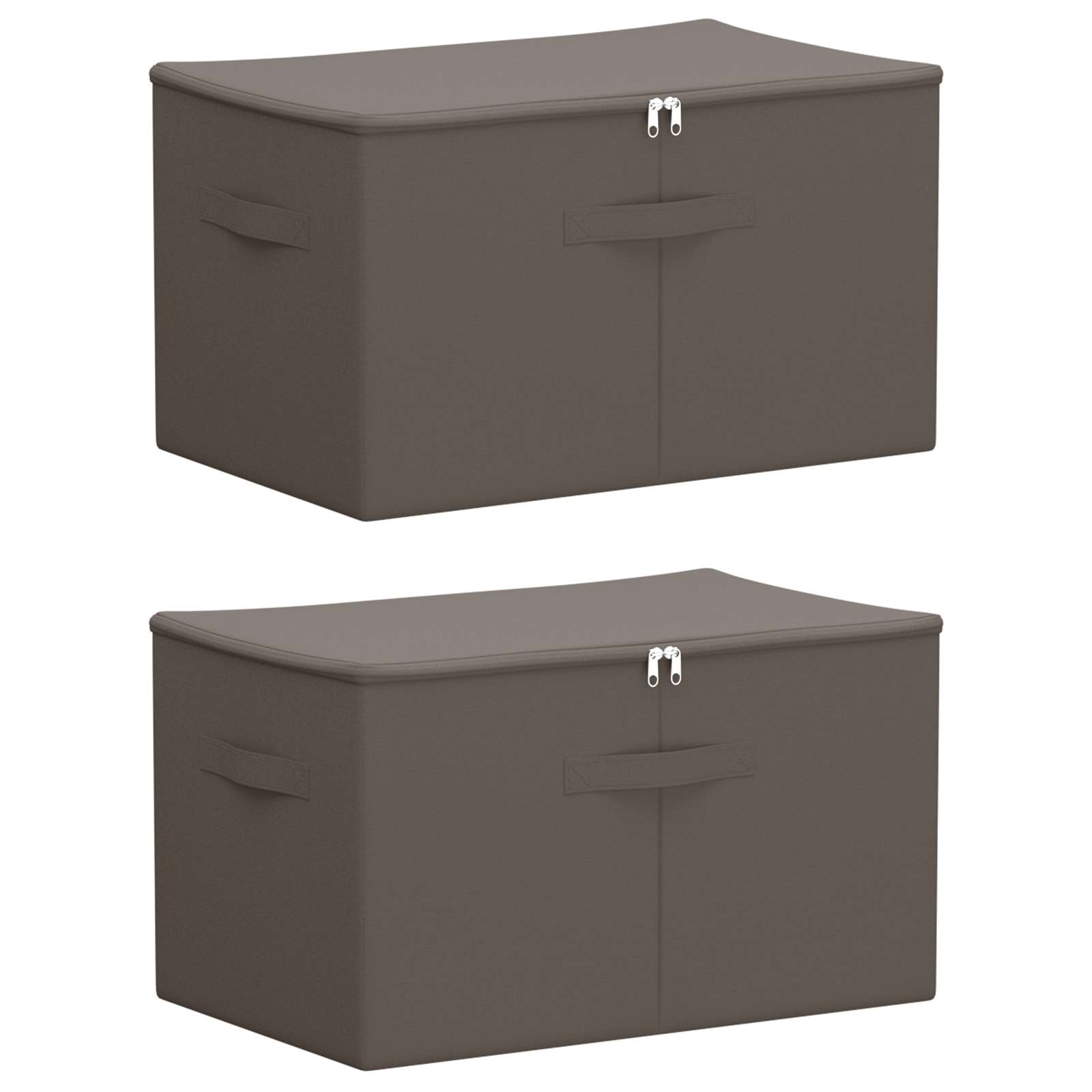 Opbergbox 2 pcs Grijs 60 x 43 x 35 cm Nonwoven stof is nu te koop bij PeponiXL, paradijselijk wonen!