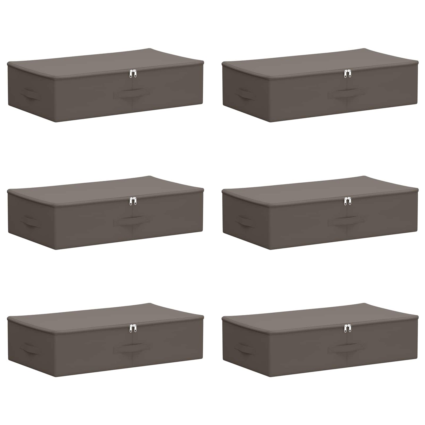 Opbergbox 6 pcs Grijs 70 x 40 x 18 cm Nonwoven stof is nu te koop bij PeponiXL, paradijselijk wonen!