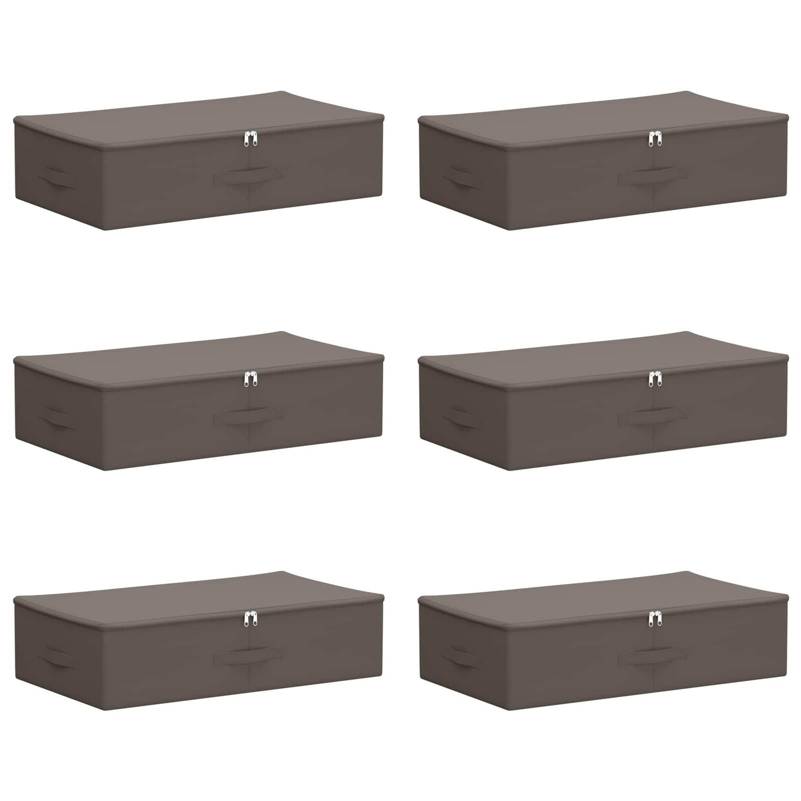 Opbergbox 6 pcs Grijs 70 x 40 x 18 cm Nonwoven stof is nu te koop bij PeponiXL, paradijselijk wonen!