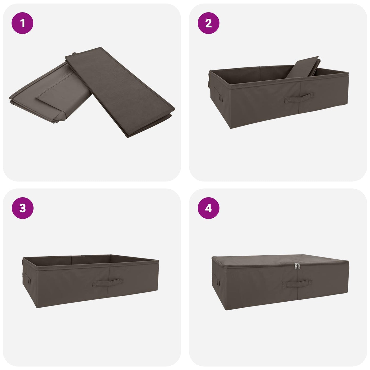 Opbergbox 6 pcs Grijs 70 x 40 x 18 cm Nonwoven stof is nu te koop bij PeponiXL, paradijselijk wonen!