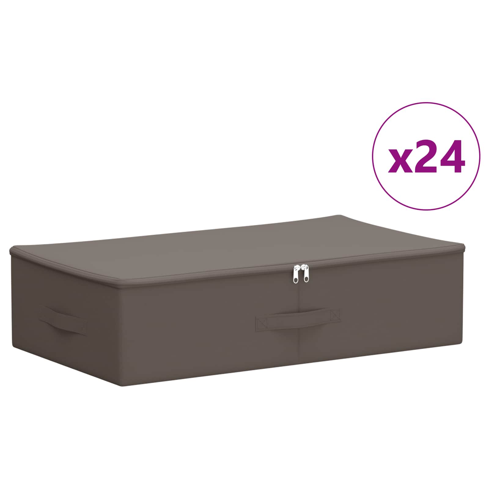 Opbergbox 24 pcs Grijs 70 x 40 x 18 cm Nonwoven stof is nu te koop bij PeponiXL, paradijselijk wonen!