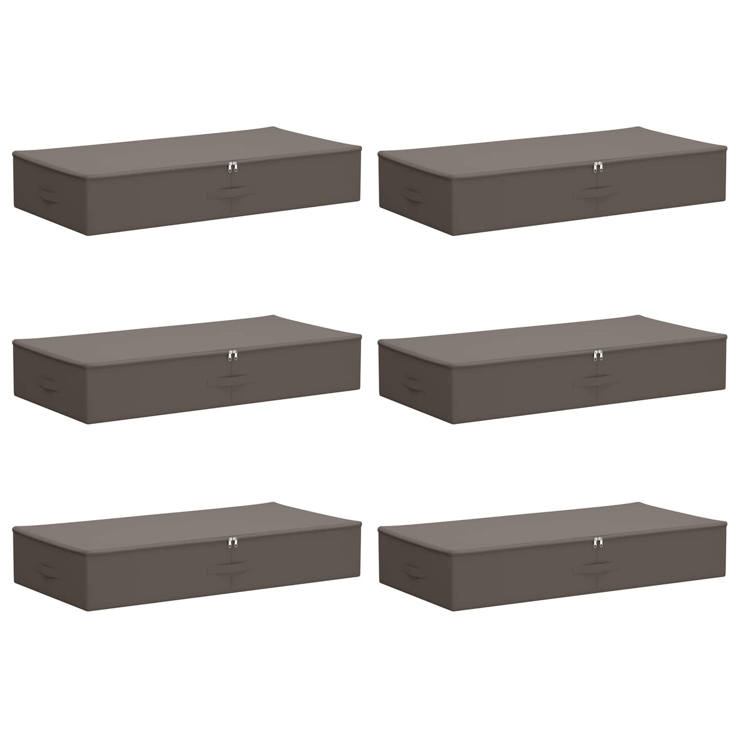 Opbergbox 6 pcs Grijs 90 x 48 x 15 cm Nonwoven stof is nu te koop bij PeponiXL, paradijselijk wonen!