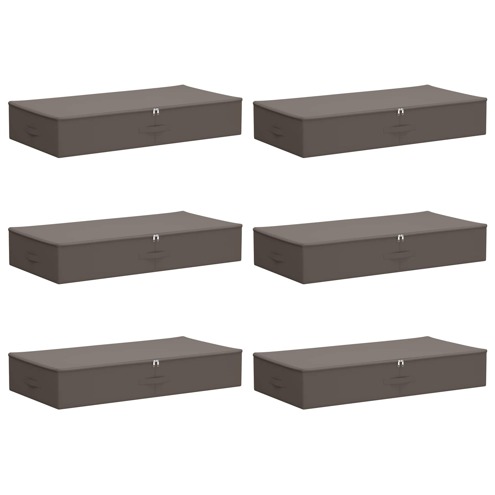 Opbergbox 6 pcs Grijs 90 x 48 x 15 cm Nonwoven stof is nu te koop bij PeponiXL, paradijselijk wonen!