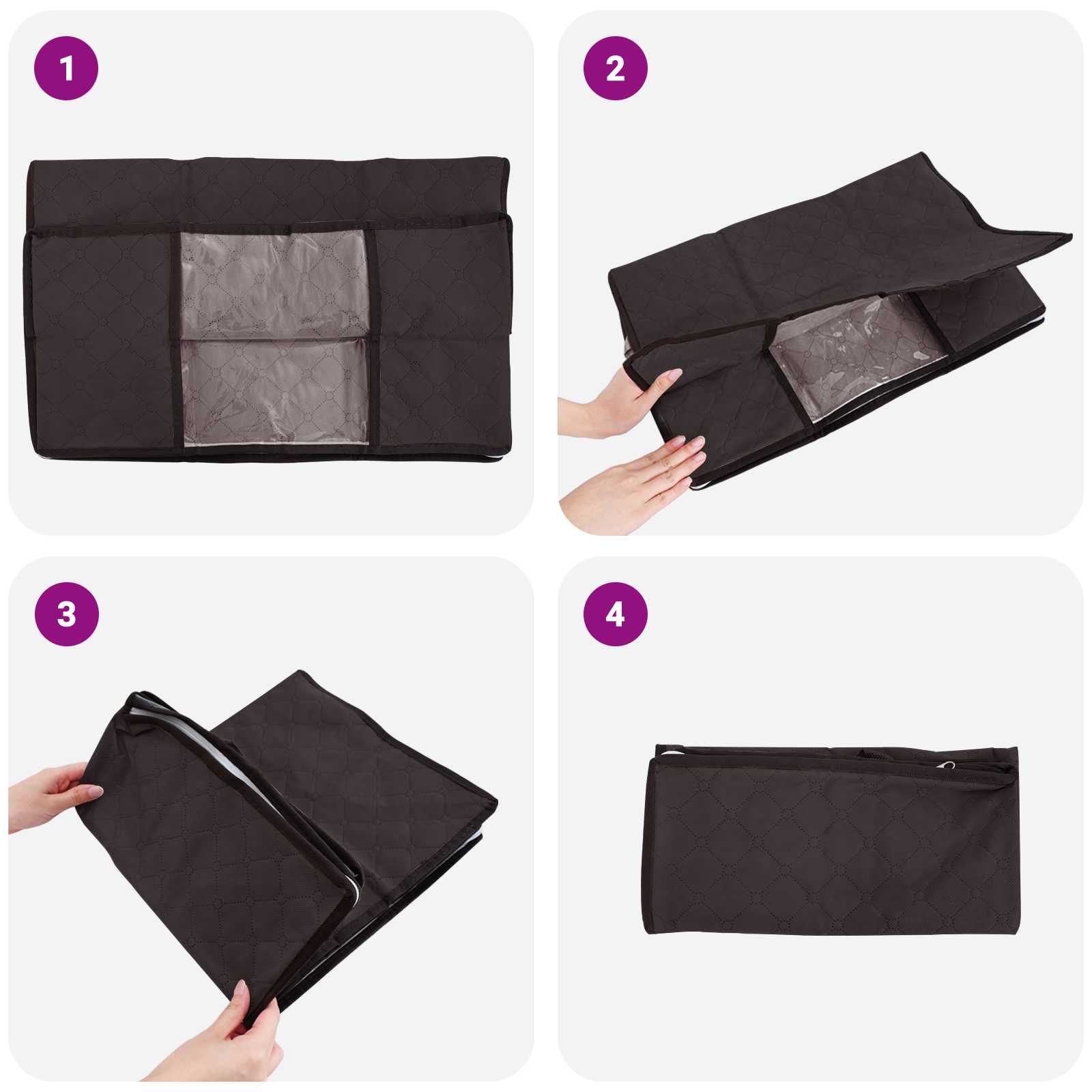 Opbergdoos met Transparante Zijraam 6 pcs Antracietkleurig is nu te koop bij PeponiXL, paradijselijk wonen!