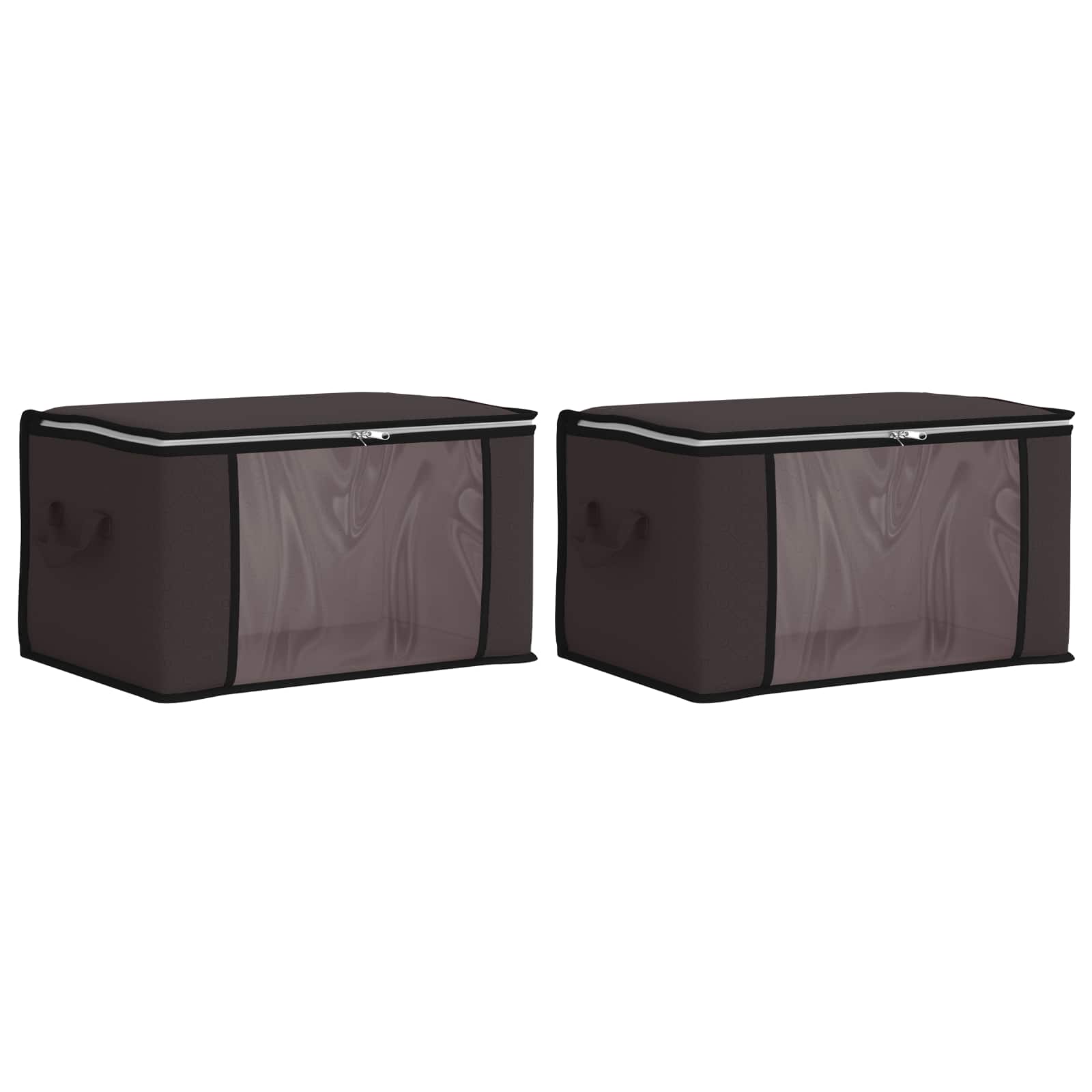 Opbergdoos met Transparante Zijraam 2 pcs Antracietkleurig is nu te koop bij PeponiXL, paradijselijk wonen!