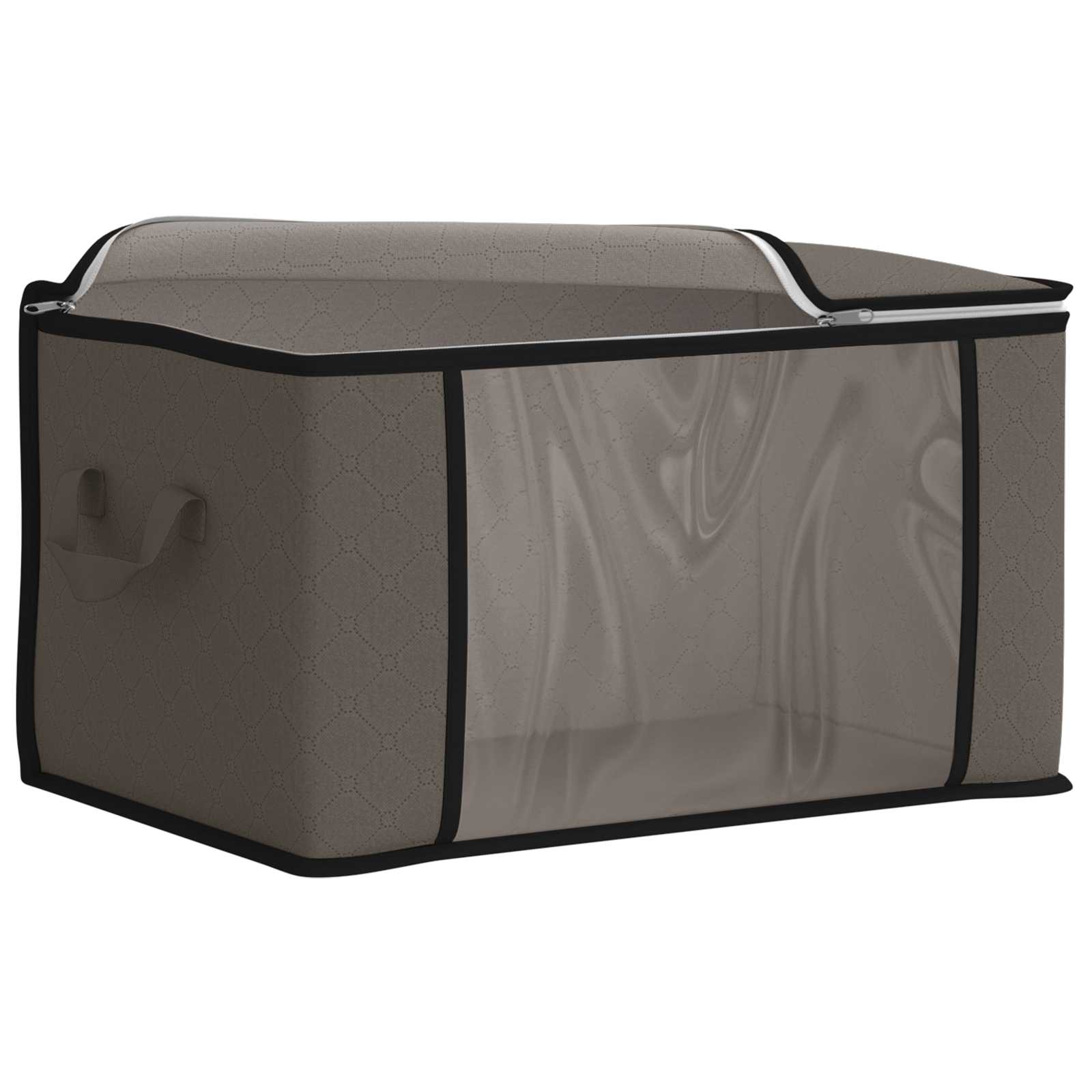 Opbergdoos met Transparante Zijraam 2 pcs Grijs 43 x 34 x 23 cm is nu te koop bij PeponiXL, paradijselijk wonen!