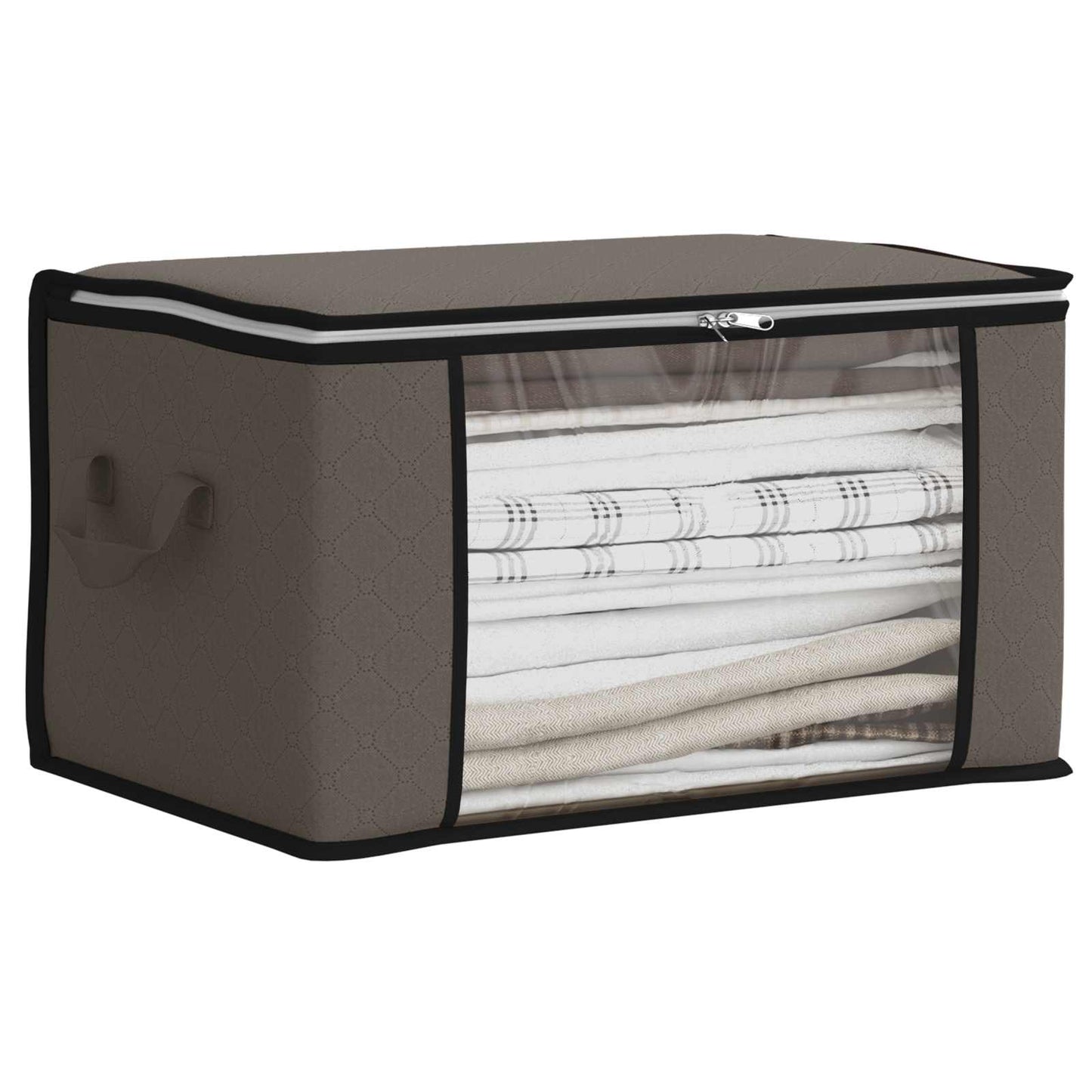 Opbergdoos met Transparante Zijraam 6 pcs Grijs 50 x 30 x 25 cm is nu te koop bij PeponiXL, paradijselijk wonen!