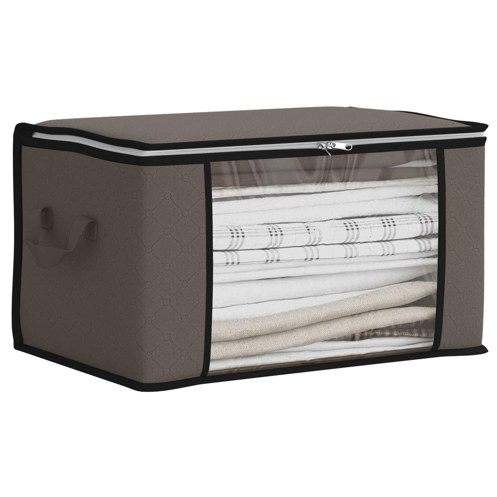 Opbergdoos met Transparante Zijraam 6 pcs Grijs 55 x 35 x 32 cm is nu te koop bij PeponiXL, paradijselijk wonen!