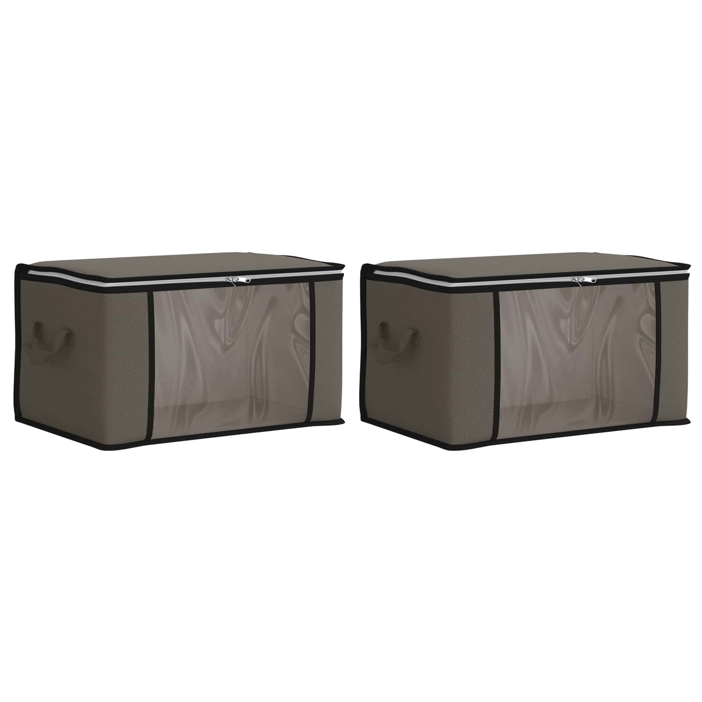 Opbergdoos met Transparante Zijraam 2 pcs Grijs 70 x 40 x 18 cm is nu te koop bij PeponiXL, paradijselijk wonen!