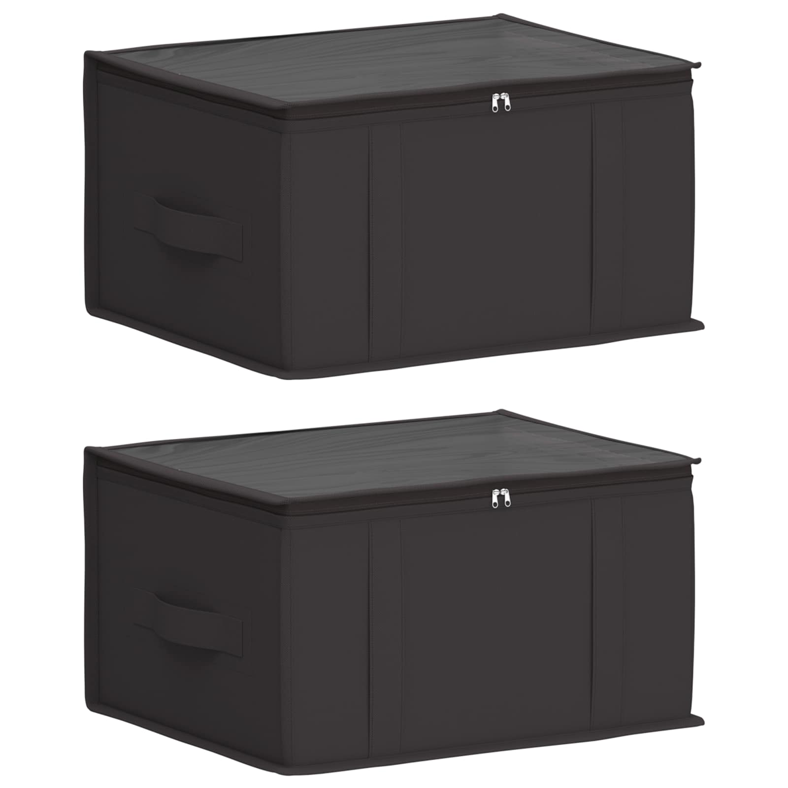 Opbergdoos met transparant bovenraam 2 pcs Antracietkleurig is nu te koop bij PeponiXL, paradijselijk wonen!