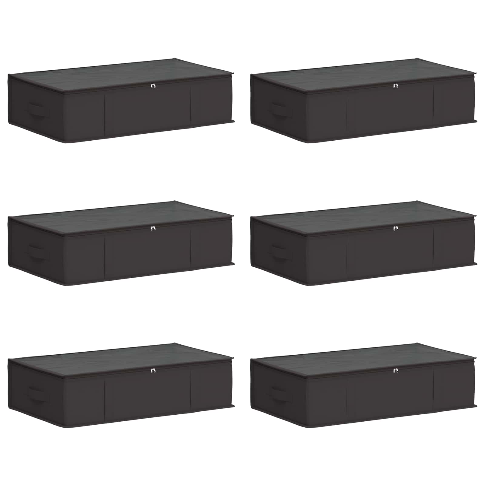 Opbergdoos met transparant bovenraam 6 pcs Antracietkleurig is nu te koop bij PeponiXL, paradijselijk wonen!