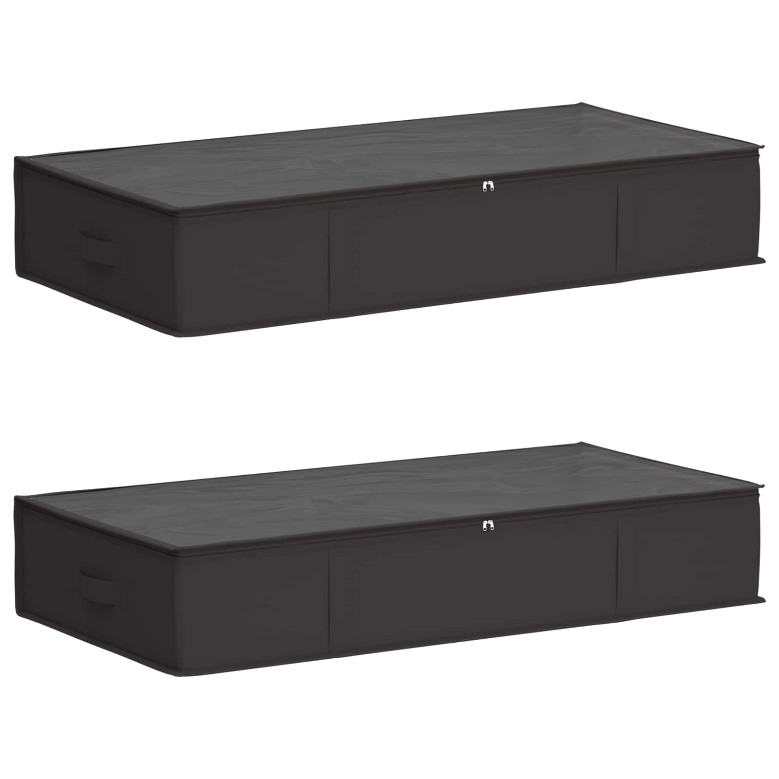 Opbergdoos met transparant bovenraam 2 pcs Antracietkleurig is nu te koop bij PeponiXL, paradijselijk wonen!