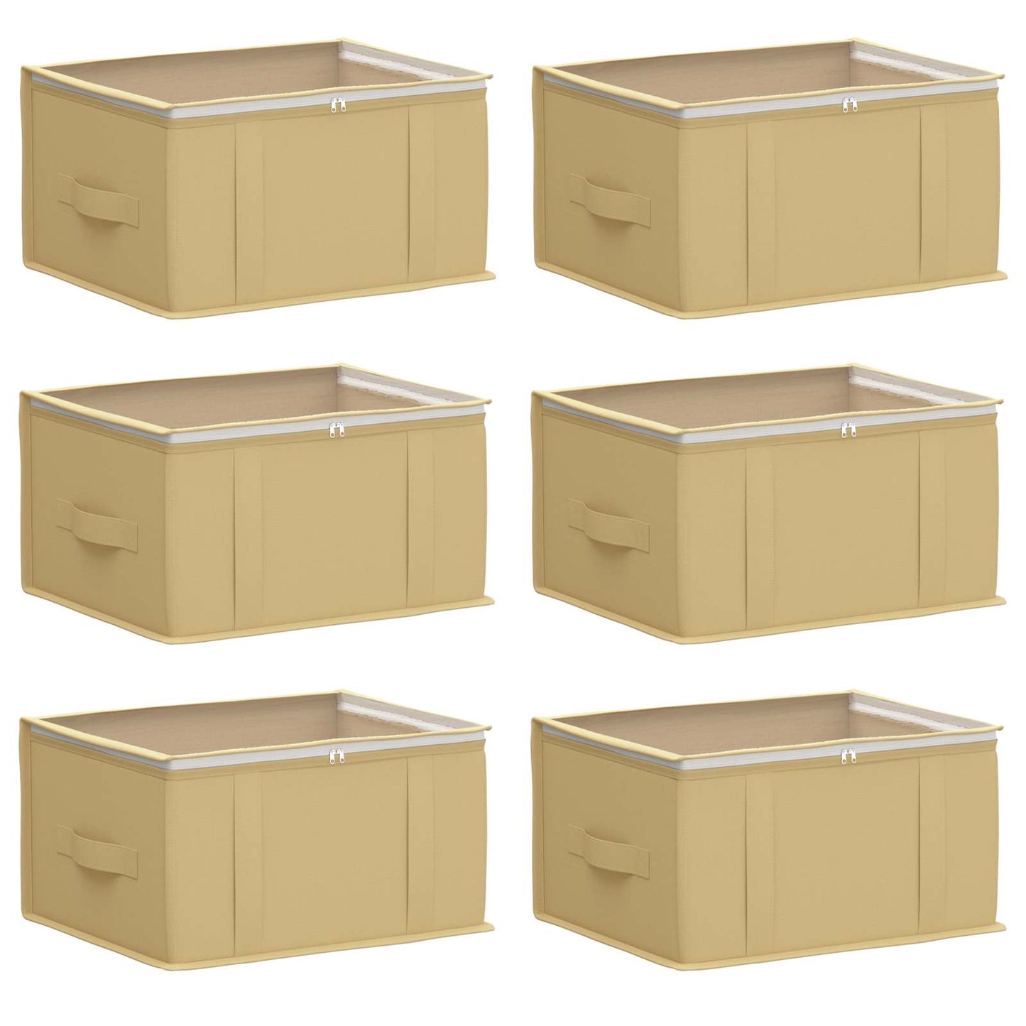 Opbergdoos met transparant bovenraam 6 pcs Crèmekleurig is nu te koop bij PeponiXL, paradijselijk wonen!