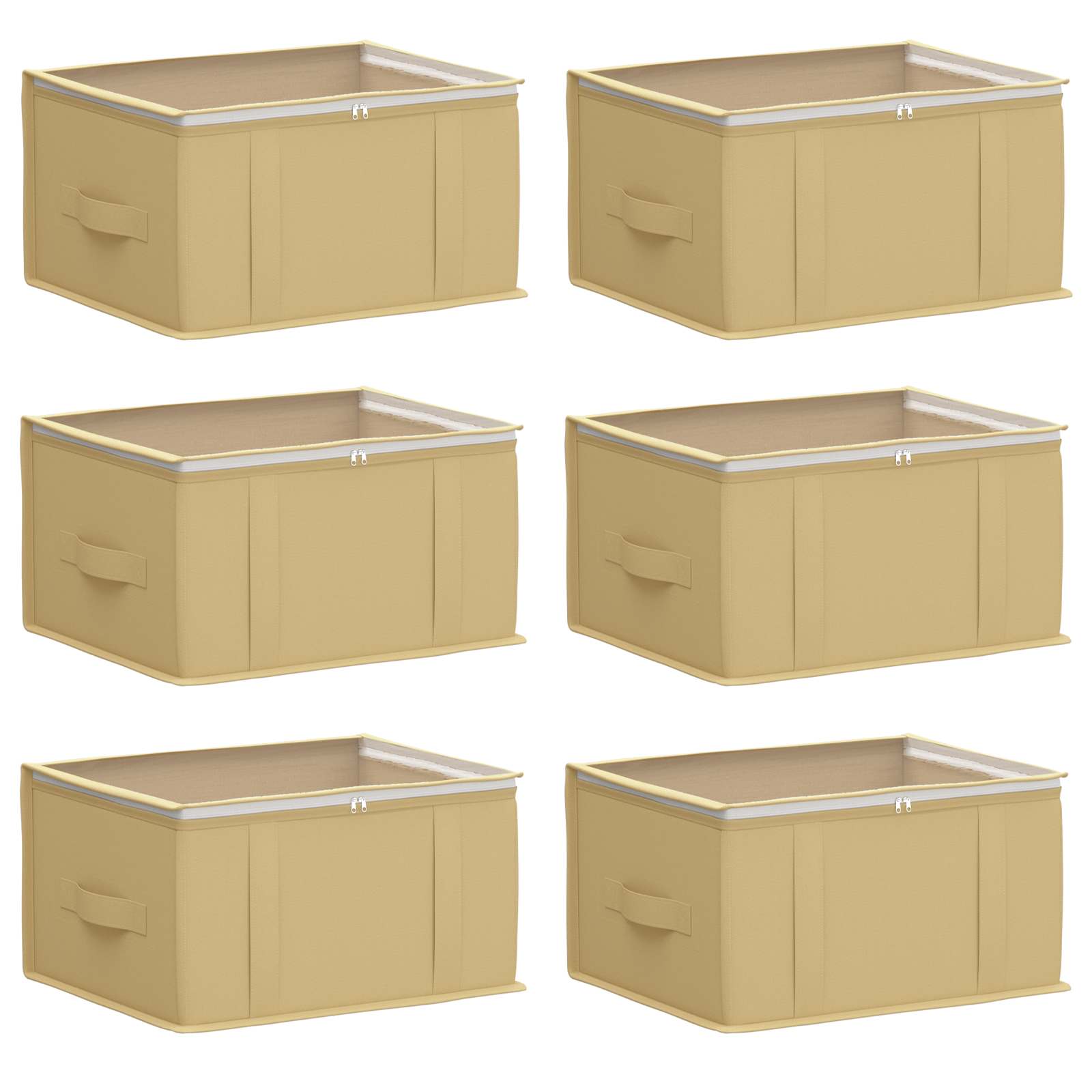 Opbergdoos met transparant bovenraam 6 pcs Crèmekleurig is nu te koop bij PeponiXL, paradijselijk wonen!