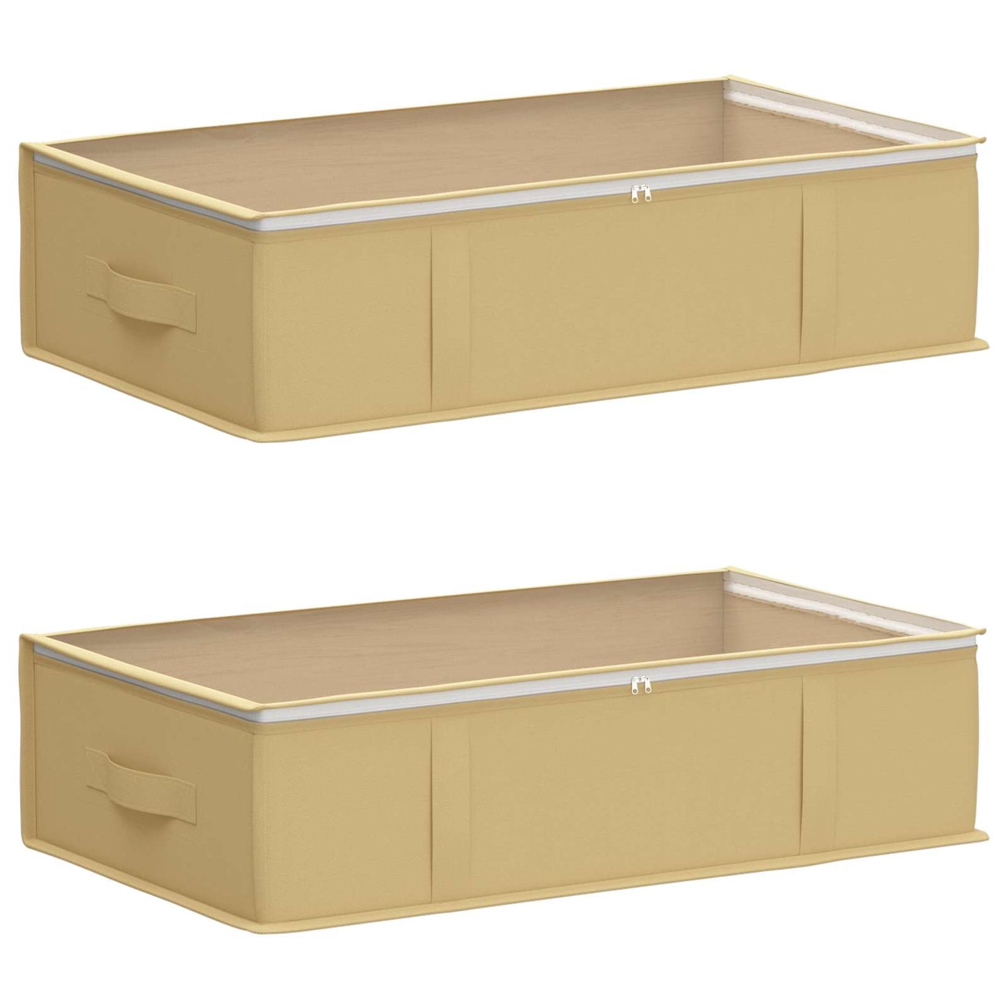 Opbergdoos met transparant bovenraam 2 pcs Crèmekleurig is nu te koop bij PeponiXL, paradijselijk wonen!