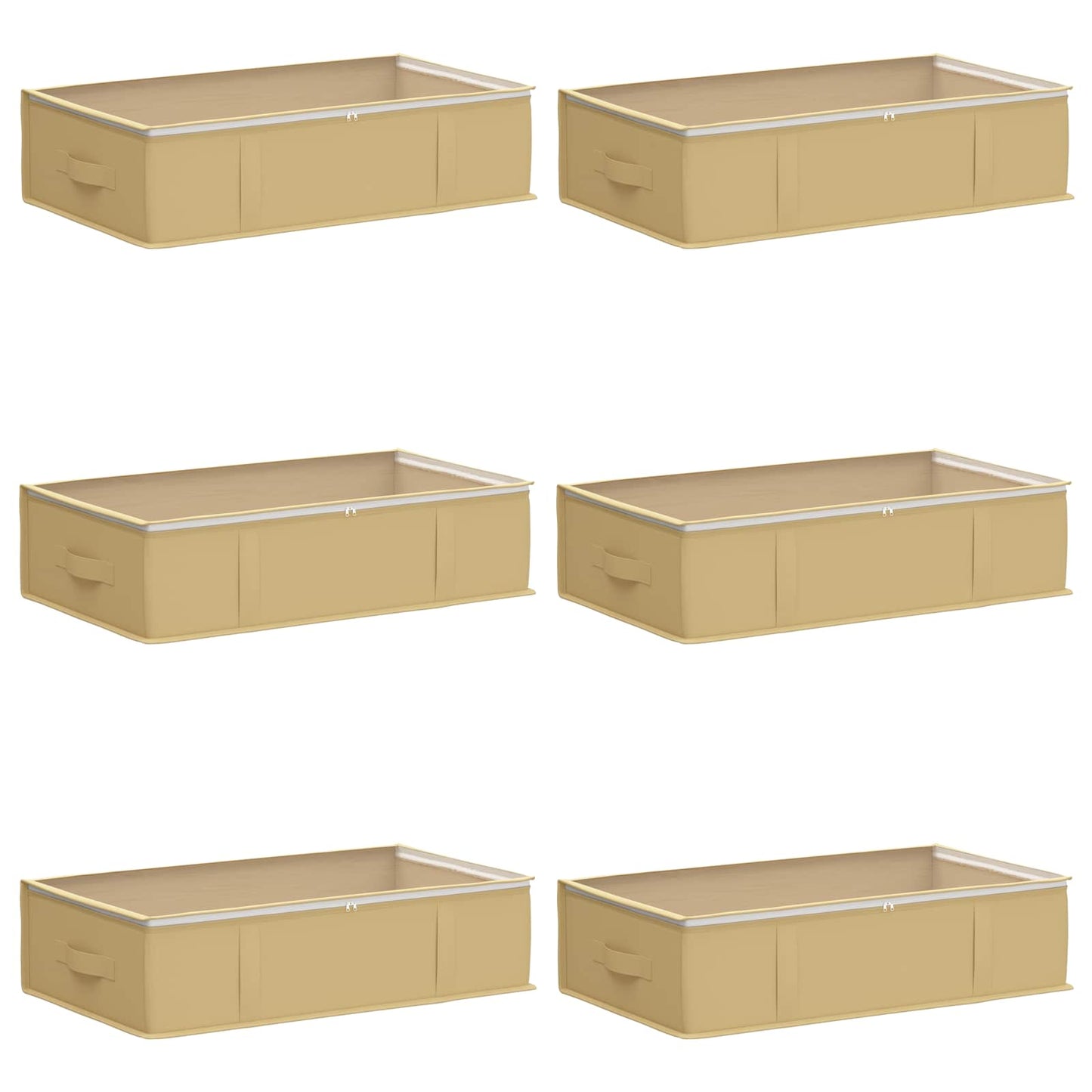 Opbergdoos met transparant bovenraam 6 pcs Crèmekleurig is nu te koop bij PeponiXL, paradijselijk wonen!