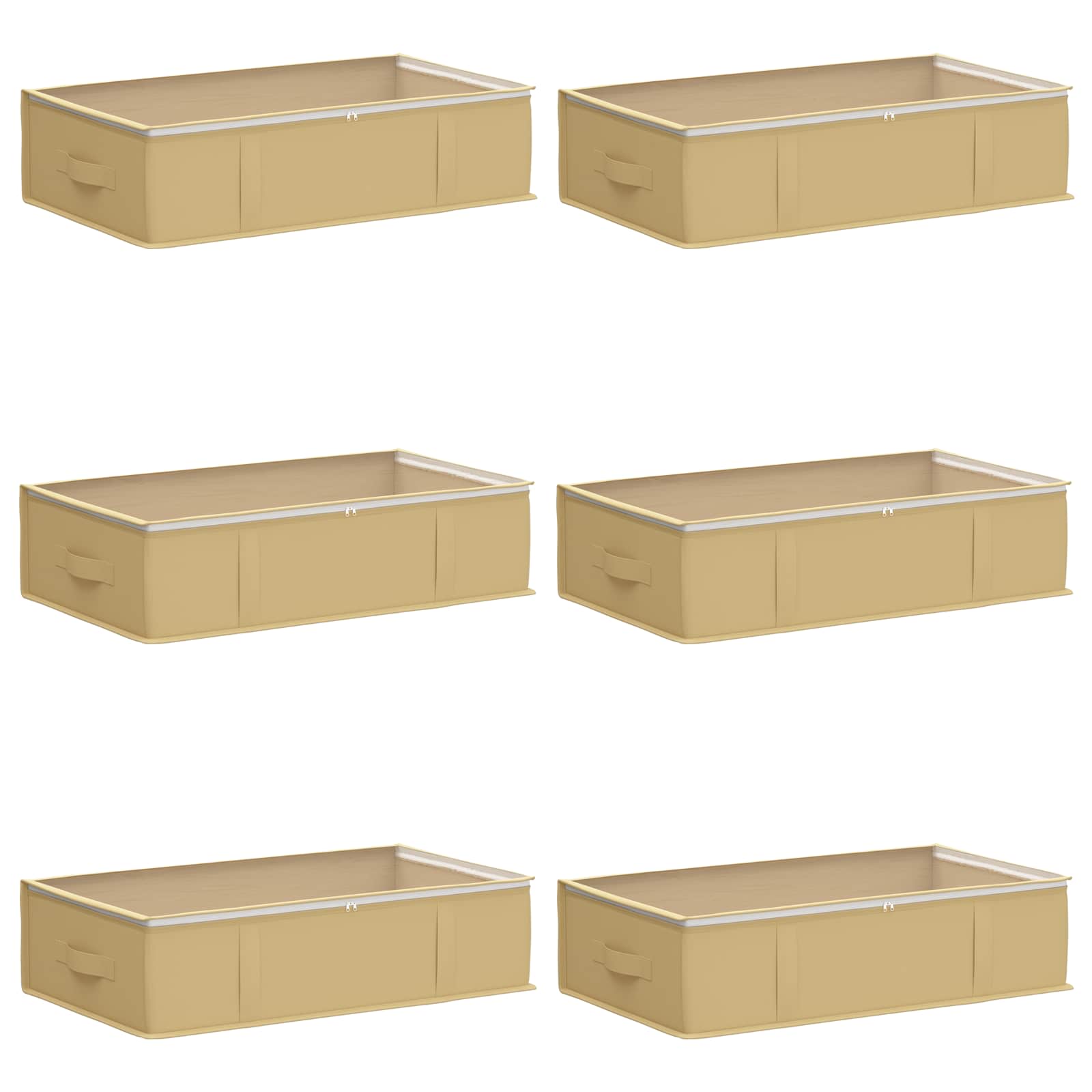 Opbergdoos met transparant bovenraam 6 pcs Crèmekleurig is nu te koop bij PeponiXL, paradijselijk wonen!