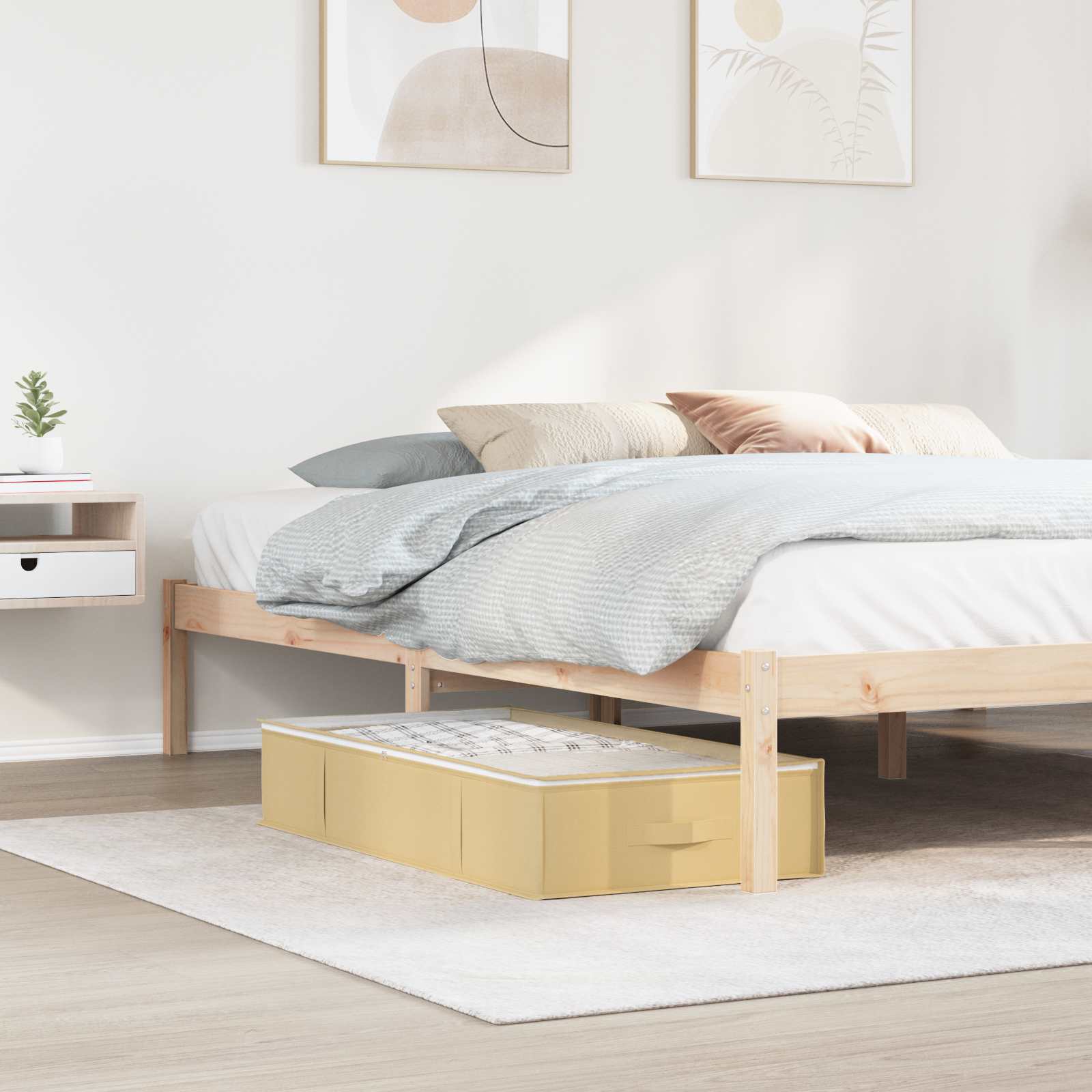 Opbergdoos met transparant bovenraam 2 pcs Crèmekleurig is nu te koop bij PeponiXL, paradijselijk wonen!
