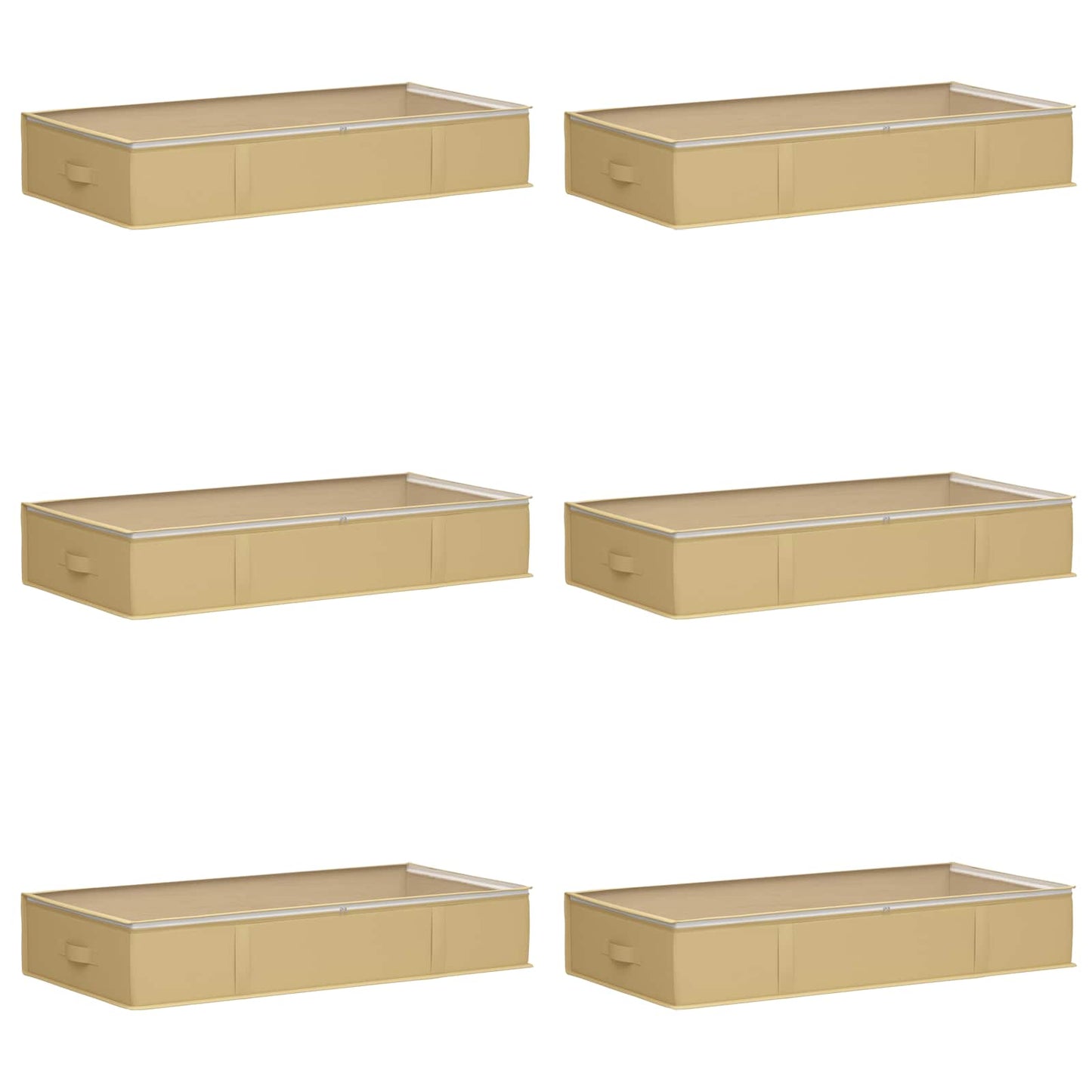 Opbergdoos met transparant bovenraam 6 pcs Crèmekleurig is nu te koop bij PeponiXL, paradijselijk wonen!