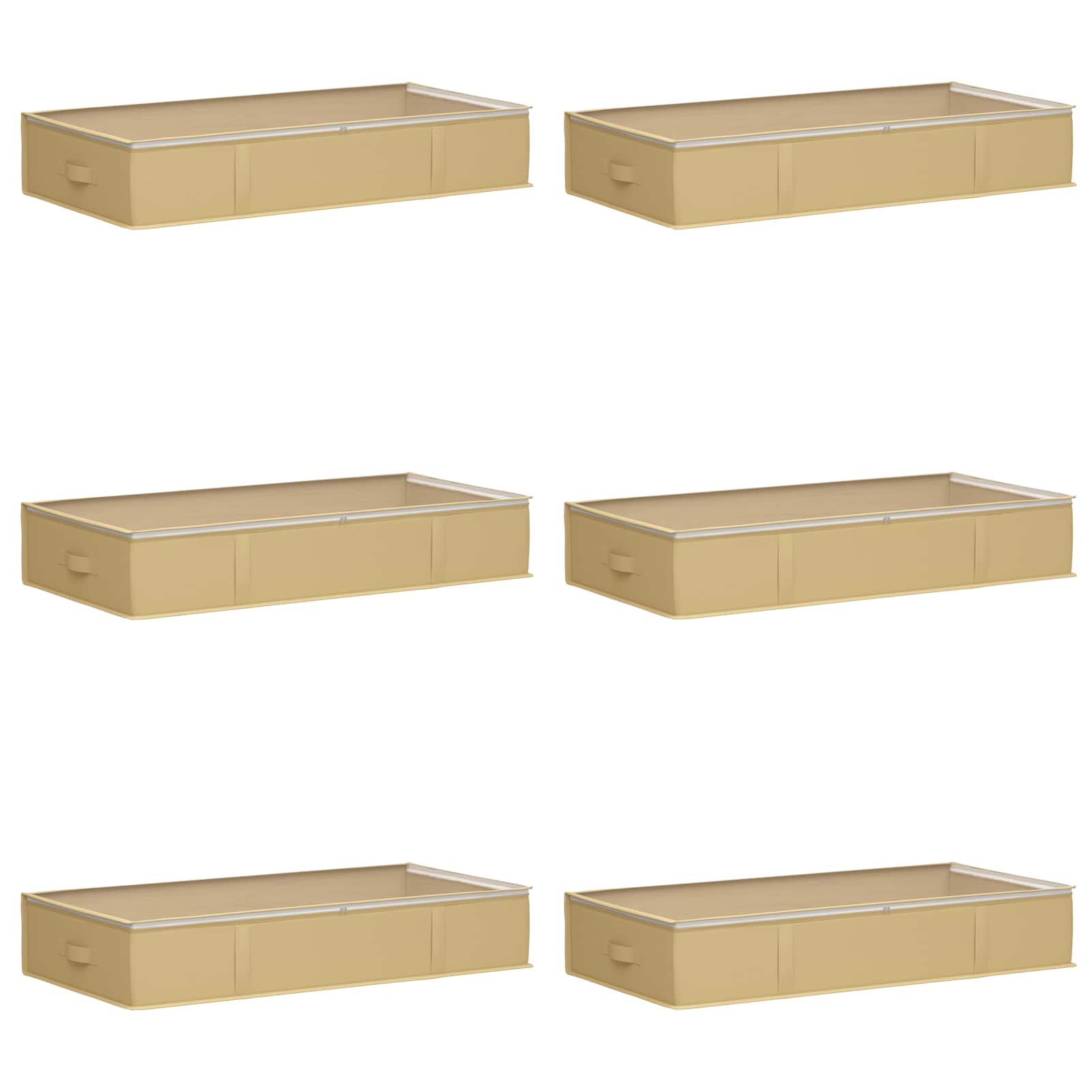Opbergdoos met transparant bovenraam 6 pcs Crèmekleurig is nu te koop bij PeponiXL, paradijselijk wonen!