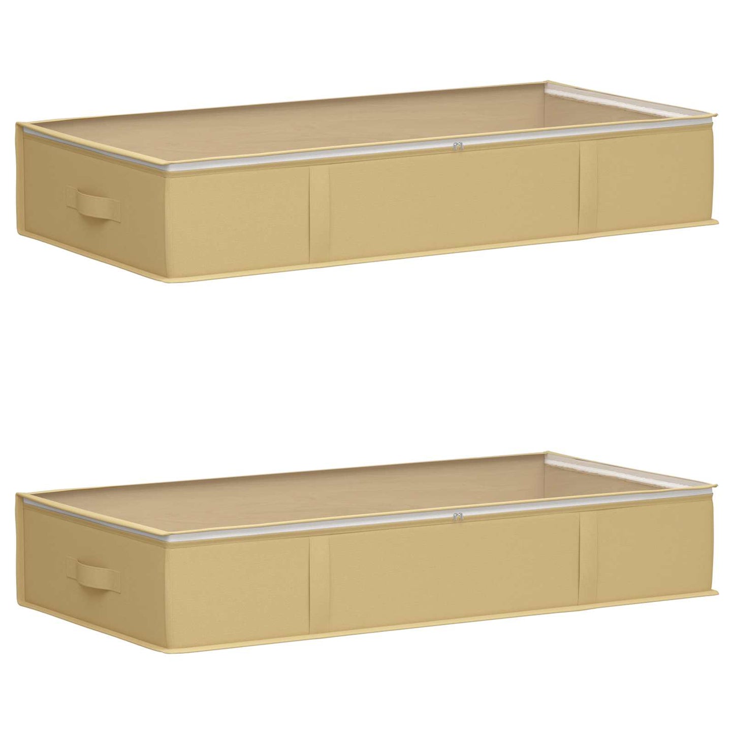 Opbergdoos met transparant bovenraam 2 pcs Crèmekleurig is nu te koop bij PeponiXL, paradijselijk wonen!