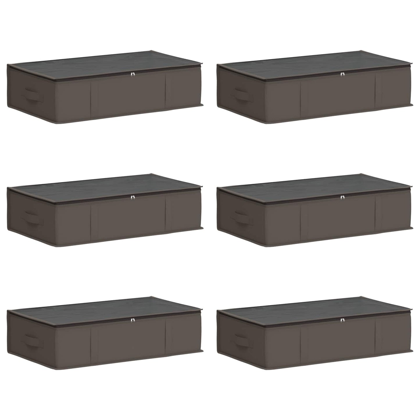 Opbergdoos met transparant bovenraam 6 pcs Grijs Nonwoven stof is nu te koop bij PeponiXL, paradijselijk wonen!