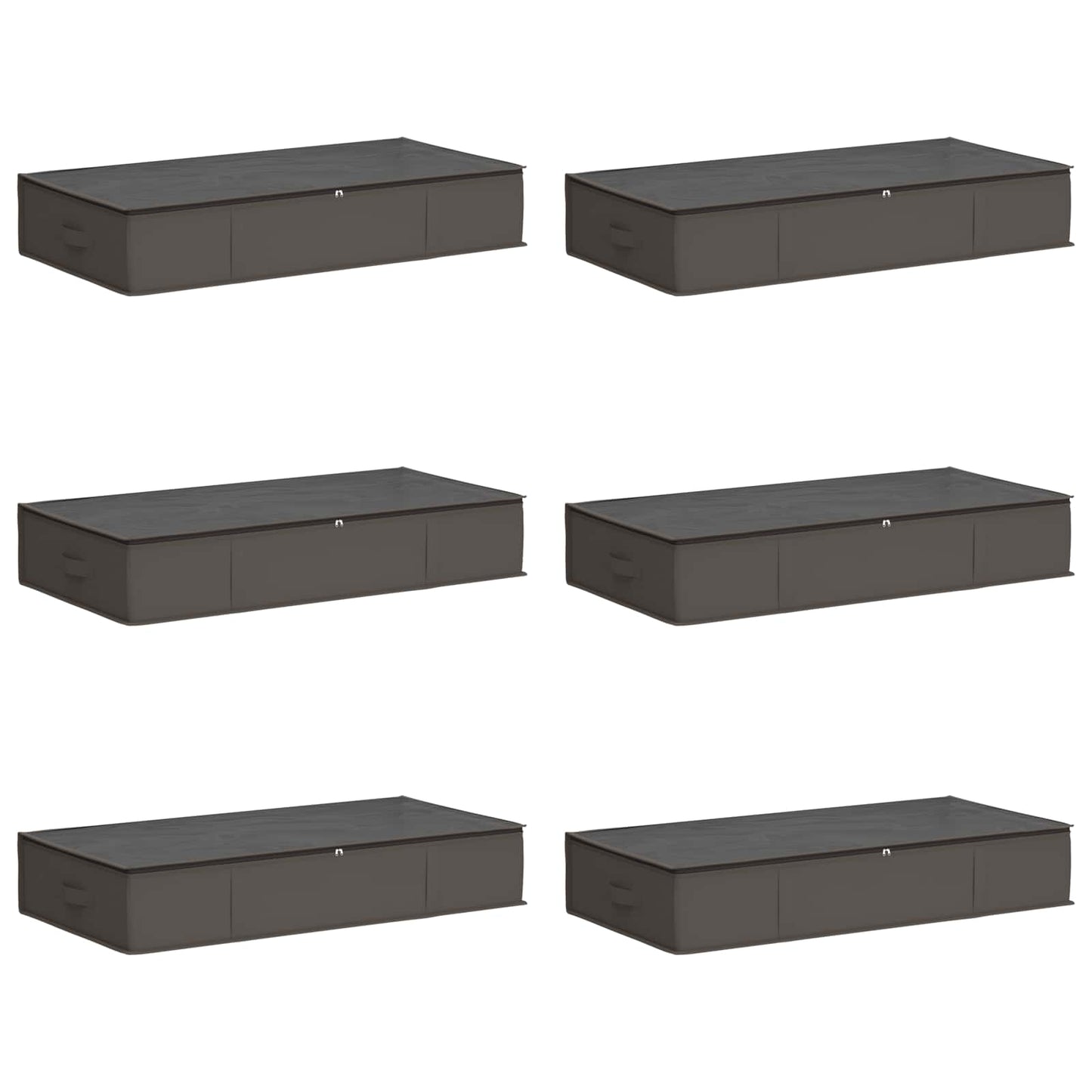 Opbergdoos met transparant bovenraam 6 pcs Grijs Nonwoven stof is nu te koop bij PeponiXL, paradijselijk wonen!