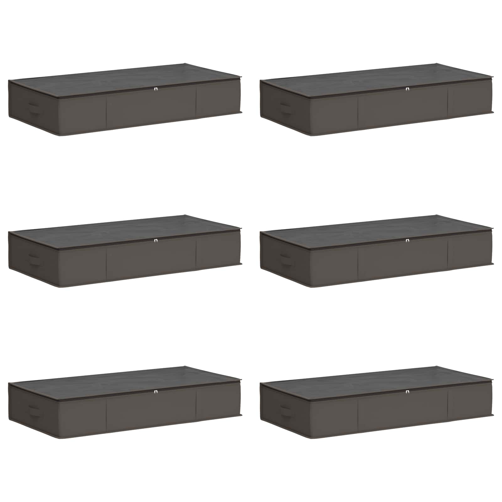Opbergdoos met transparant bovenraam 6 pcs Grijs Nonwoven stof is nu te koop bij PeponiXL, paradijselijk wonen!