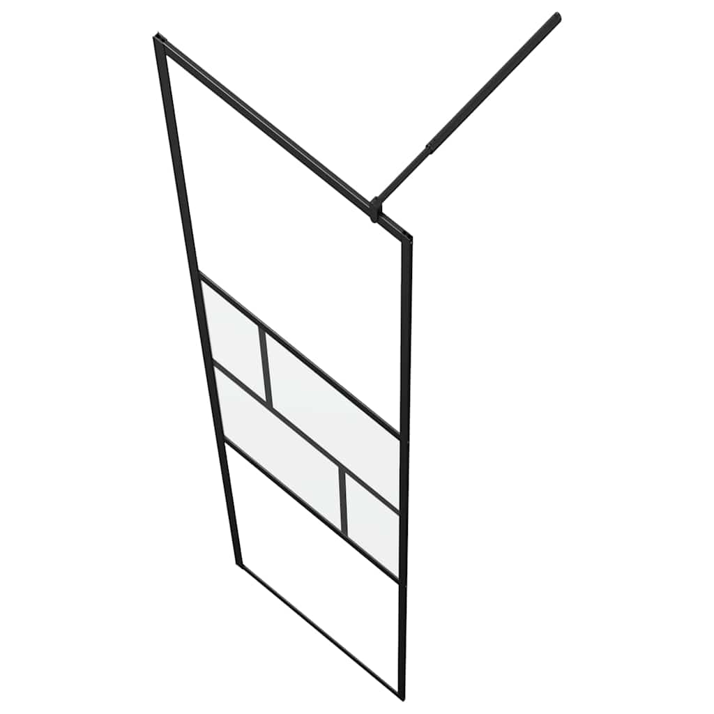 Inloop Douche Wand Zwart 80 x 195 x 0.5 cm Glas en Aluminium is nu te koop bij PeponiXL, paradijselijk wonen!