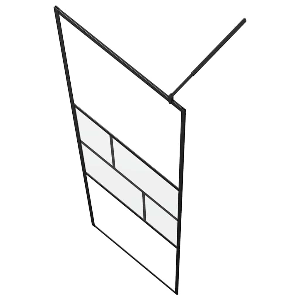 Inloop Douche Wand Zwart 80 x 195 x 0.5 cm Glas en Aluminium is nu te koop bij PeponiXL, paradijselijk wonen!