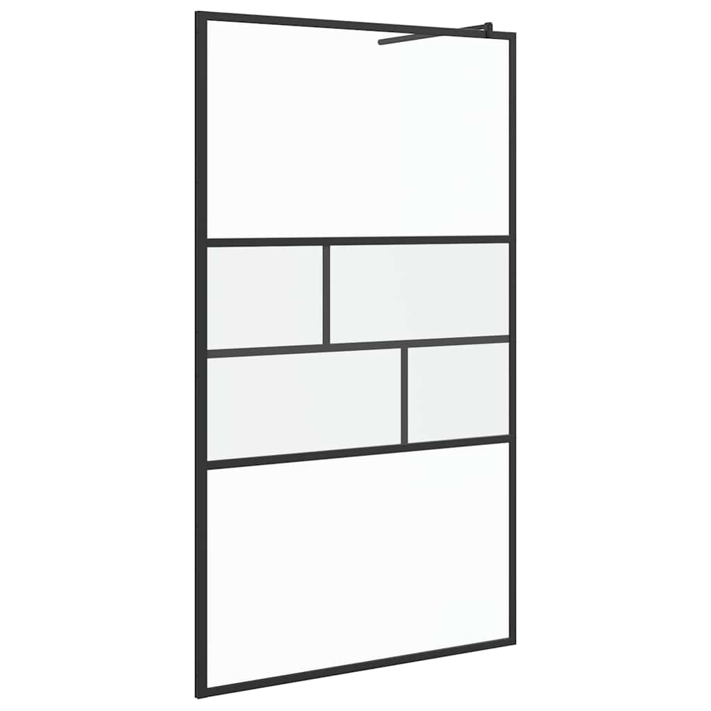 Inloop Douche Wand Zwart 80 x 195 x 0.5 cm Glas en Aluminium is nu te koop bij PeponiXL, paradijselijk wonen!