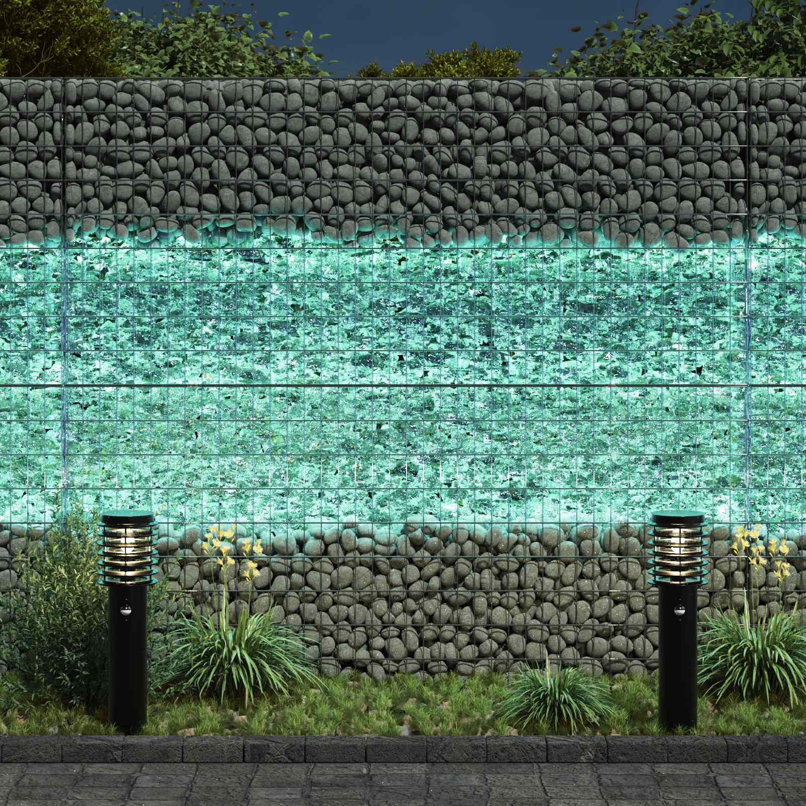 Tuinstenen Turquoise 12 cm Glas is nu te koop bij PeponiXL, paradijselijk wonen!