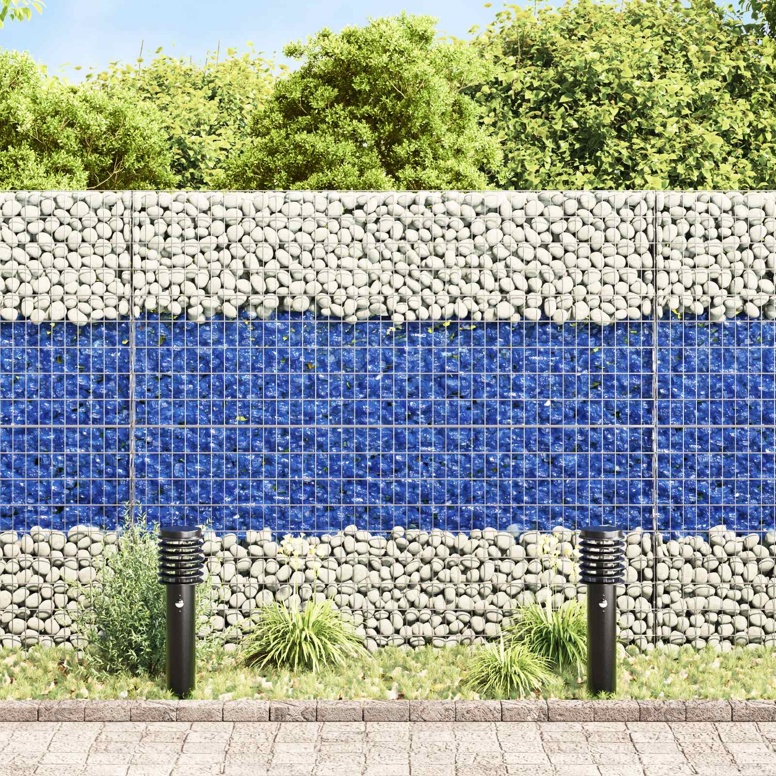 Tuinstenen Blauw 12 cm Glas is nu te koop bij PeponiXL, paradijselijk wonen!