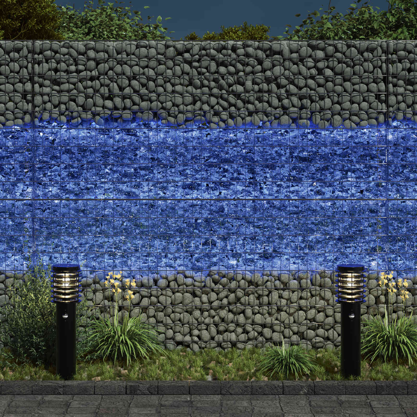 Tuinstenen Blauw 12 cm Glas is nu te koop bij PeponiXL, paradijselijk wonen!